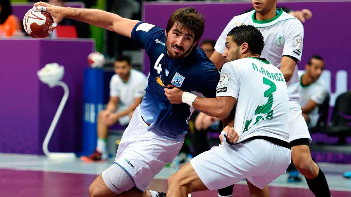 Simonet, durante un partido con la selección argentina. | LOS ANDRES