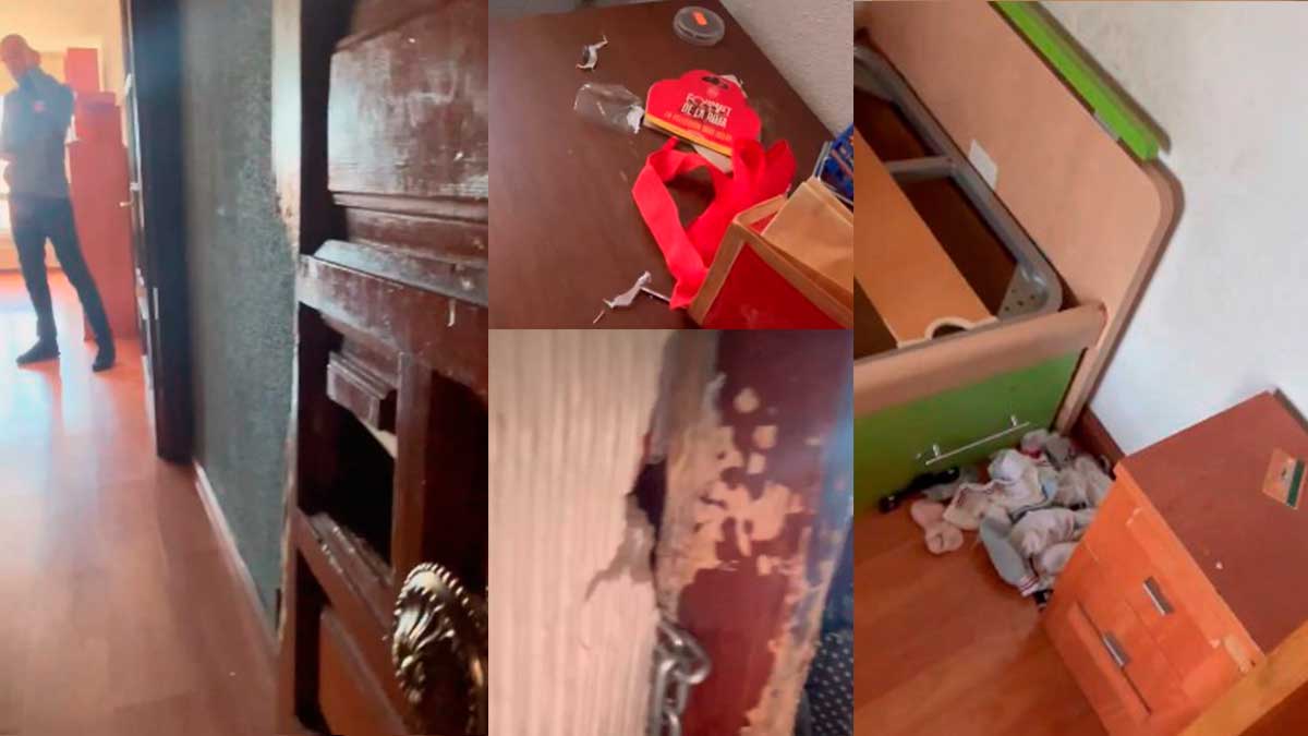 Estado de la vivienda que ha sido 'desokupada' en León. 