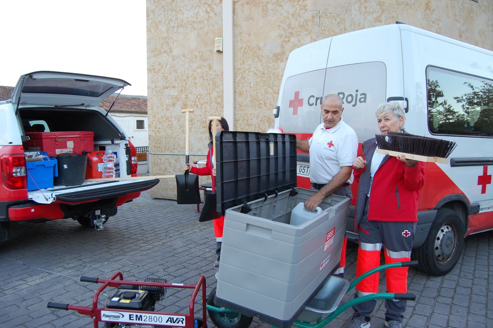 El dispositivo lo componen voluntarios de León, Burgos, Salamanca y Soria. | CRUZ ROJA