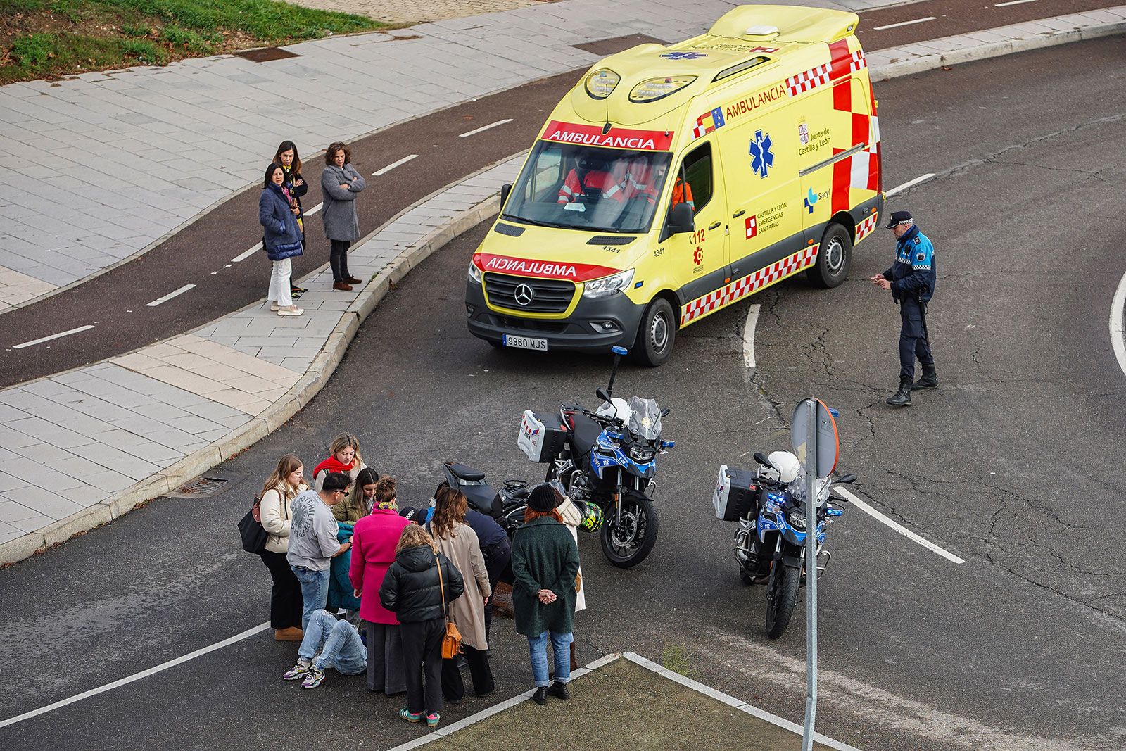 Imagen del accidente ocurrido en la Universidad de León. | CAMPILLO