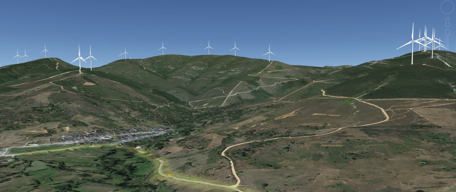 Así se vería Gistredo con los aerogeneradores.