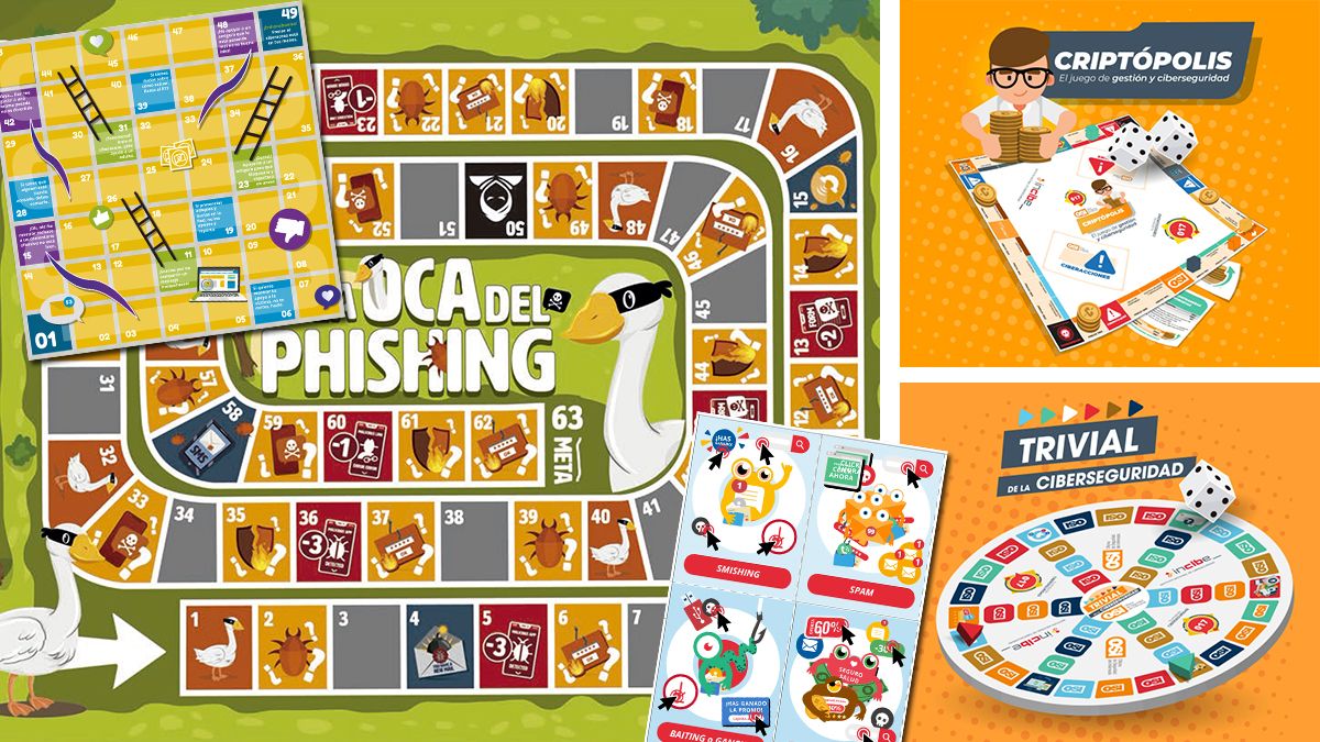 Algunos de los juegos sobre ciberseguridad desarrollados por Incibe. | L.N.C.