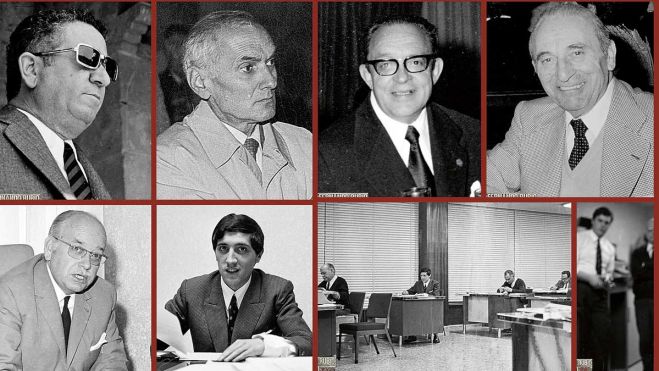 Manuel Valdés, Joaquín Nieves, Ricardo Gavilanes, Primitivo Rodríguez, Álvaro Linares-Rivas, José Luis Gago, la redacción y F. Rubio. | FERNANDO RUBIO Manuel Valdés, Joaquín Nieves, Ricardo Gavilanes, Primitivo Rodríguez, Álvaro Linares-Rivas, José Luis Gago, la redacción y F. Rubio. | FERNANDO RUBIO