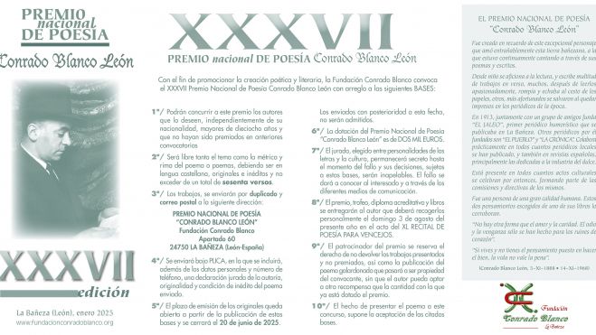 Bases del Premio 'Conrado Blanco León'. Bases del Premio 'Conrado Blanco León'.