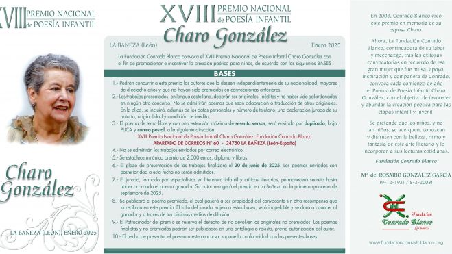 Bases del Premio 'Charo González'. Bases del Premio 'Charo González'.