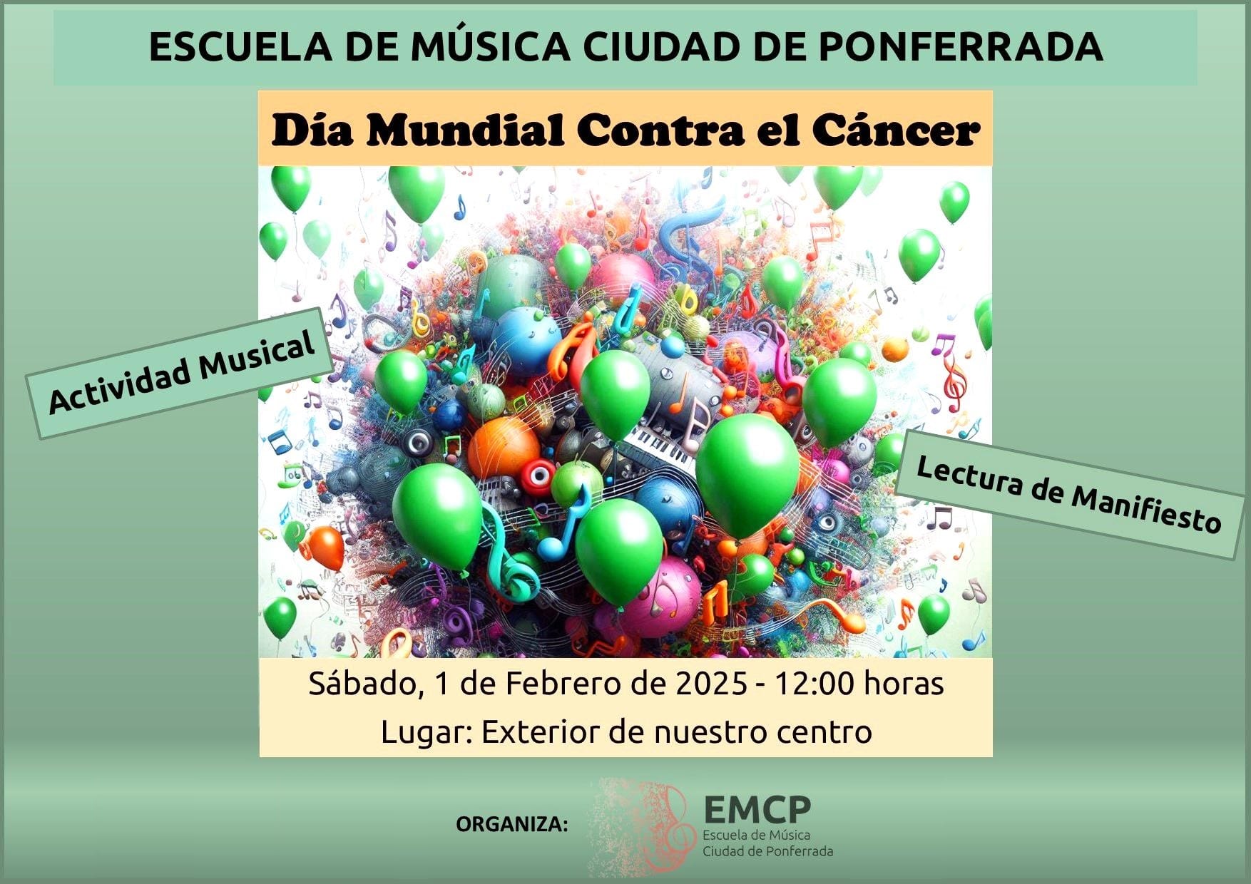 Cartel sobre el acto.
