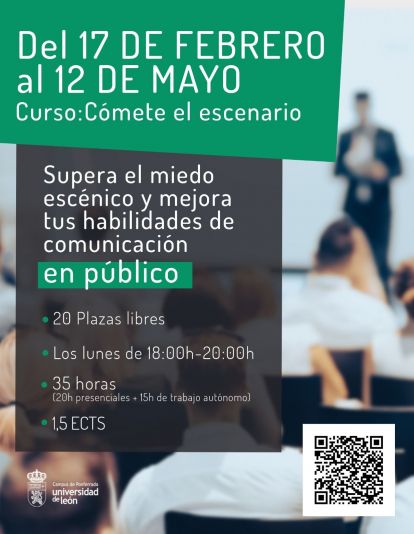 Cartel del curso de comunicación que se impartirá en el campus de Ponferrada. Cartel del curso de comunicación que se impartirá en el campus de Ponferrada.