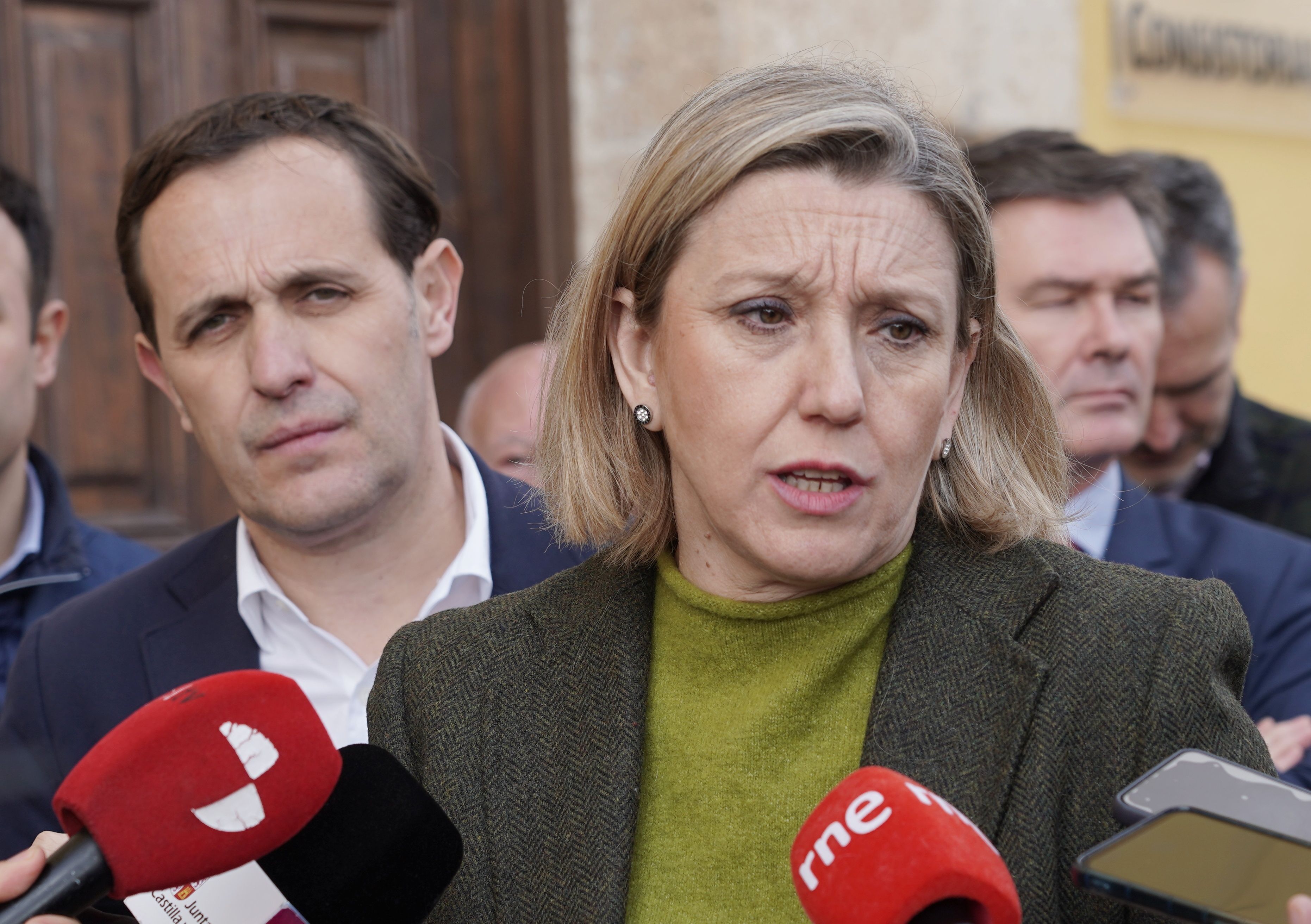 La vicepresidenta de la Junta, Isabel Blanco, este lunes en Valladolid. | ICAL