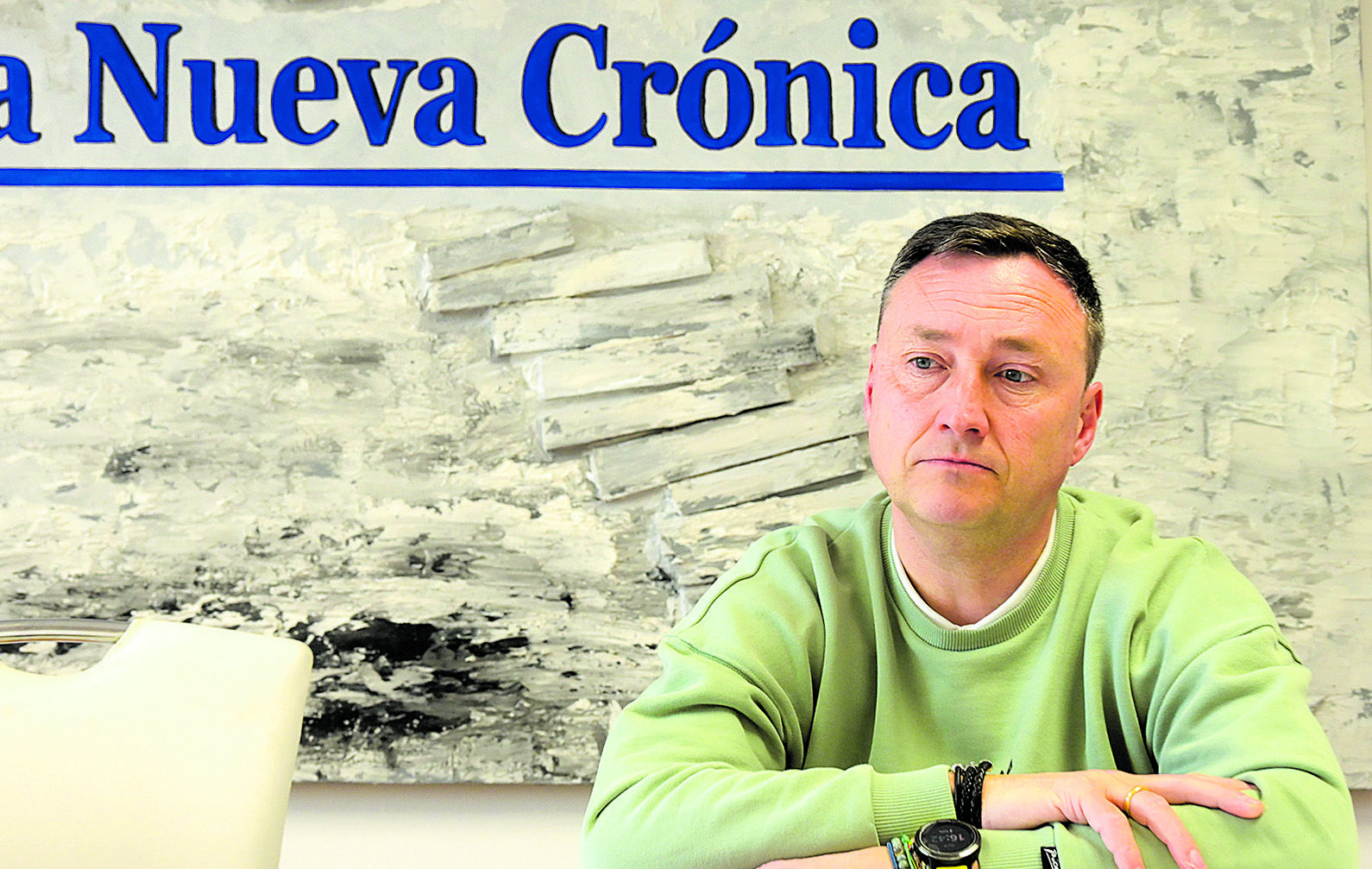 Llona, entrenador de la Cultural, en la entrevista en La Nueva Crónica. | MAURICIO PEÑA