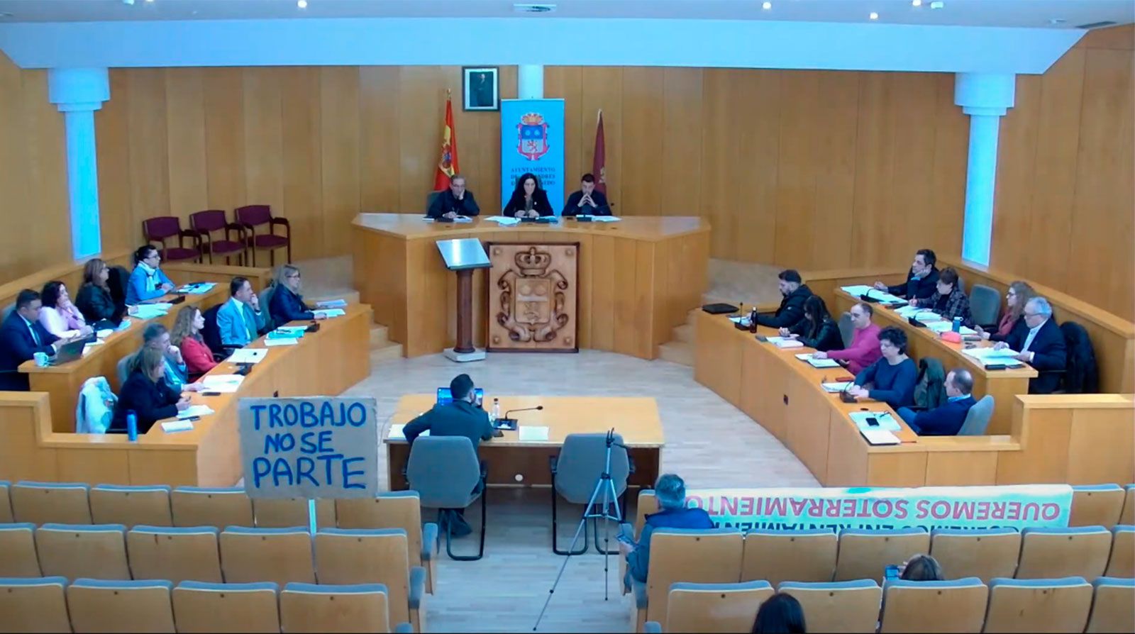 Un instante del pleno de marzo del Ayuntamiento de San Andrés