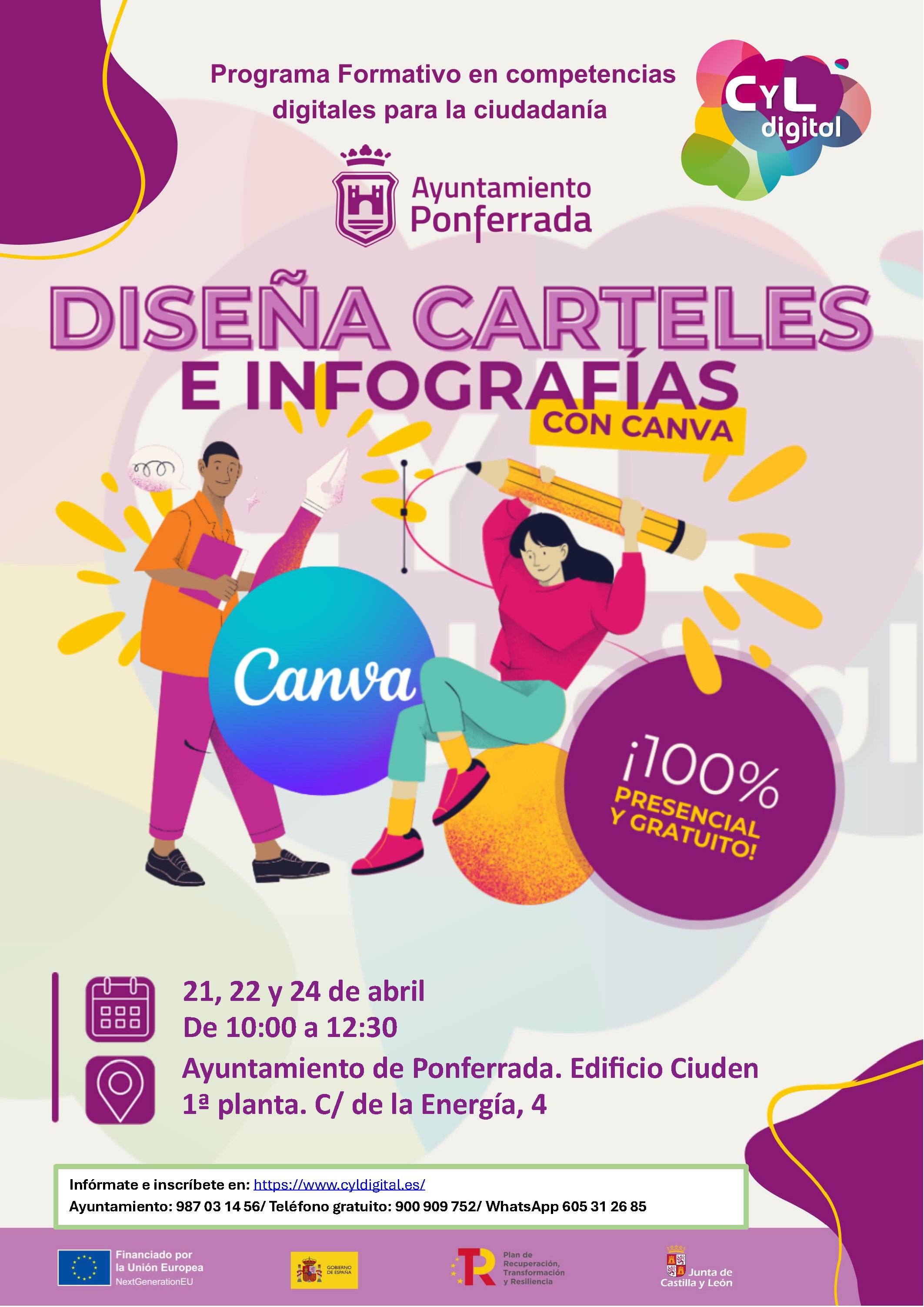 Cartel de uno de los cursos.