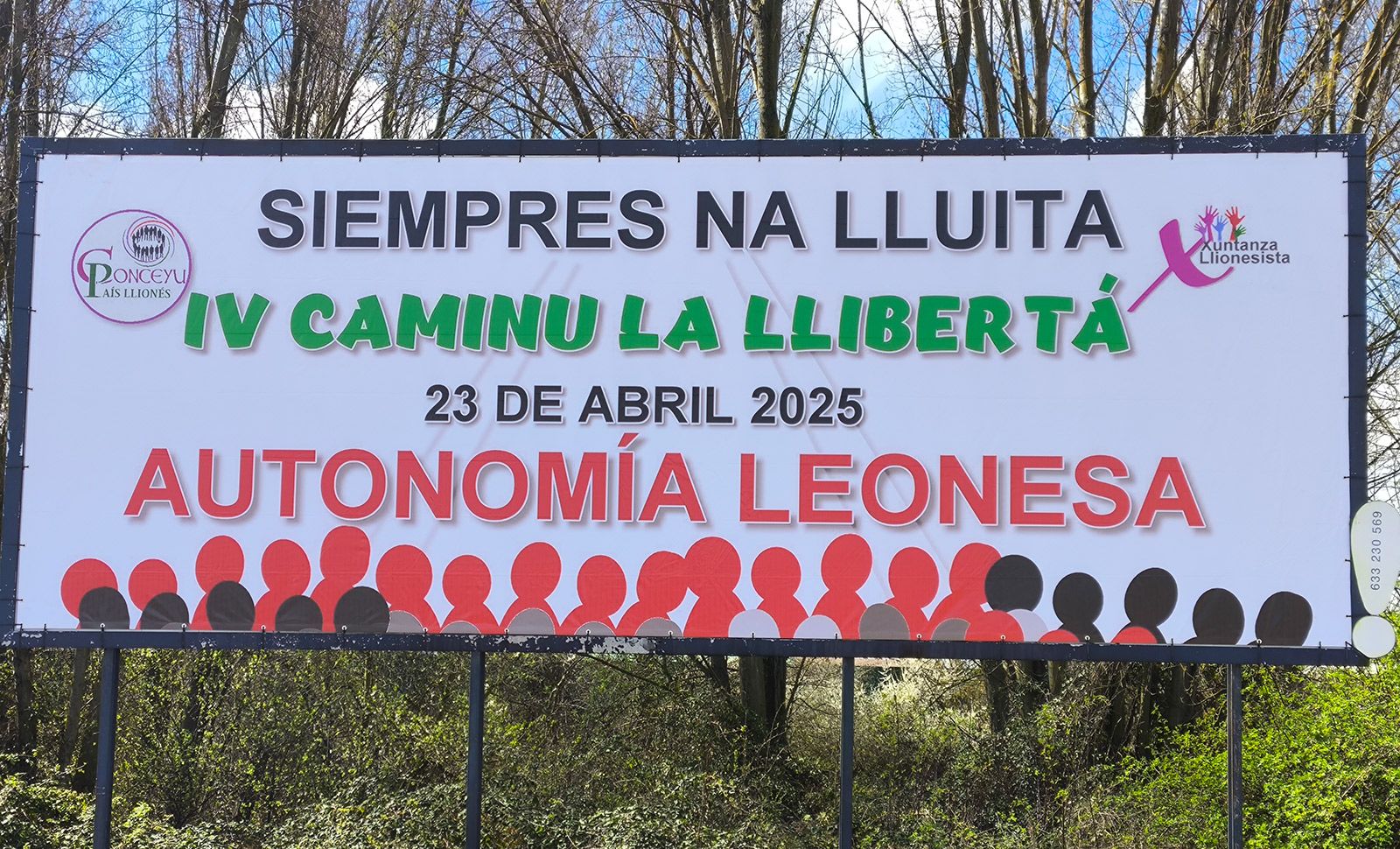 Valla instalada por Conceyu