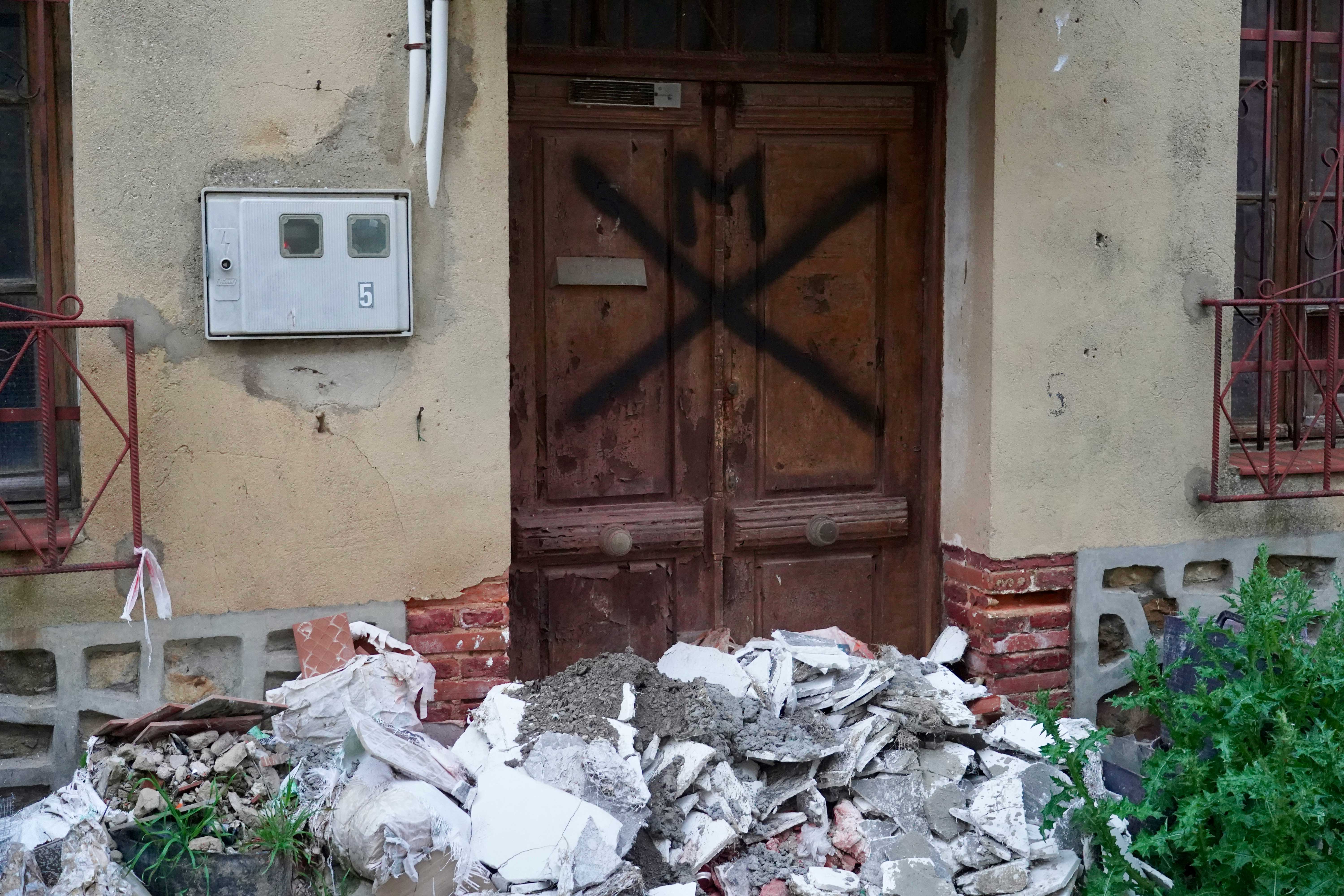 La vivienda, marcada con una 'X' y una 'M'. | CAMPILLO (ICAL)