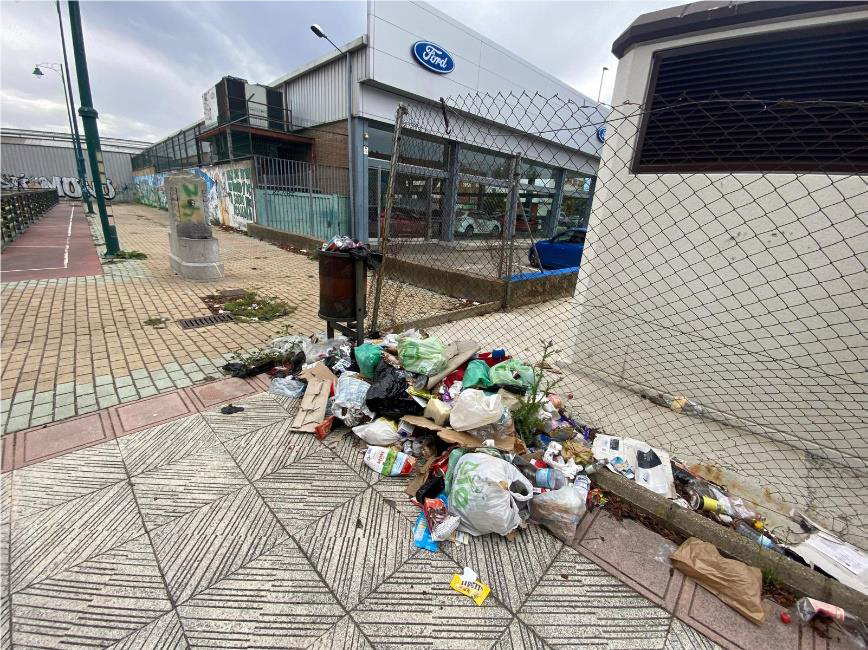 Acumulación de basura en la pedanía leonesa de Armunia. | L.N.C.
