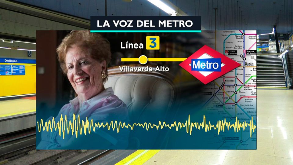 María Jesús Álvarez, la leonesa que vuelve a dar voz al Metro de Madrid con 87 años. 