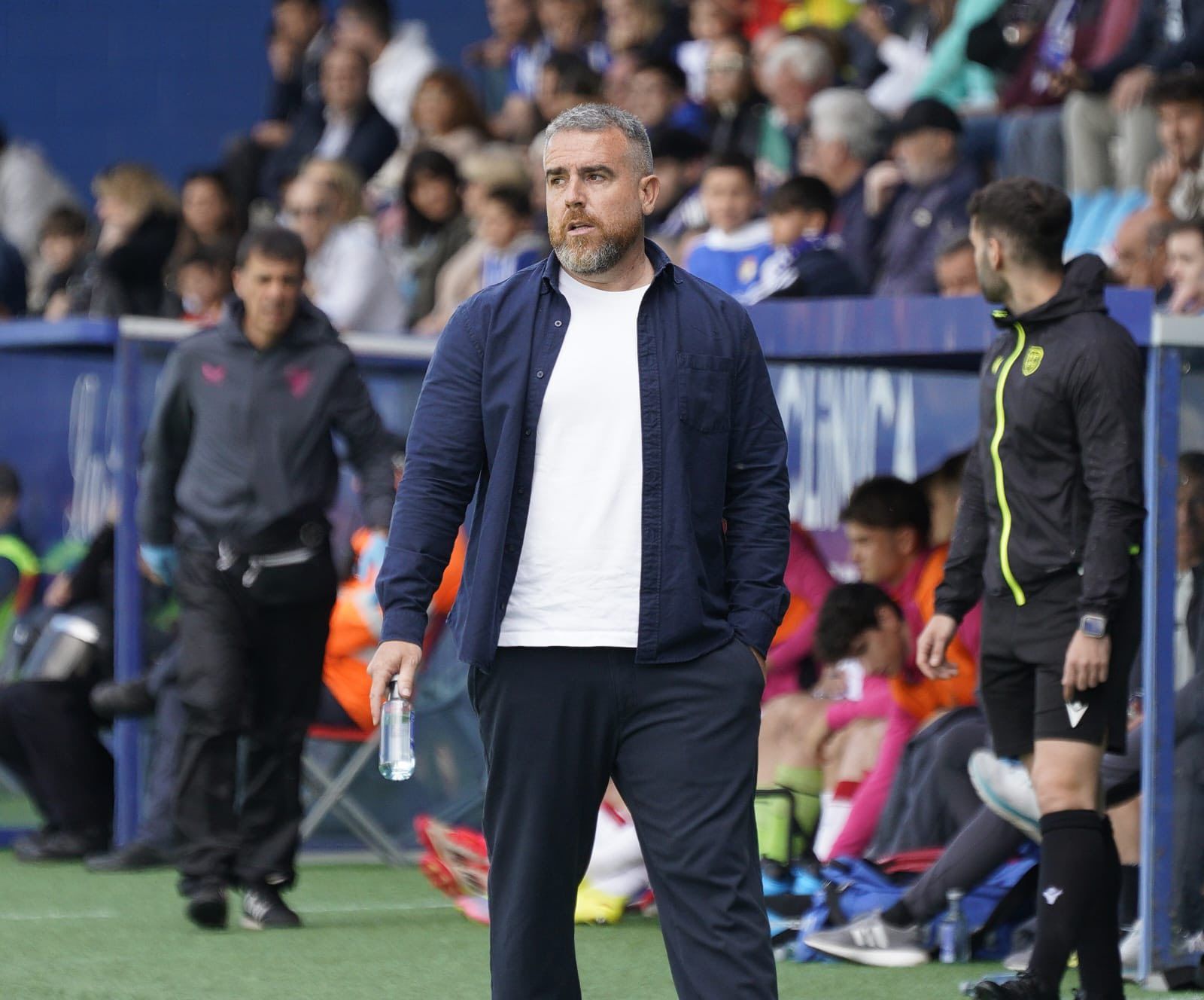Javi Rey durante el partido ante el Athletic B. PONFERRADINA