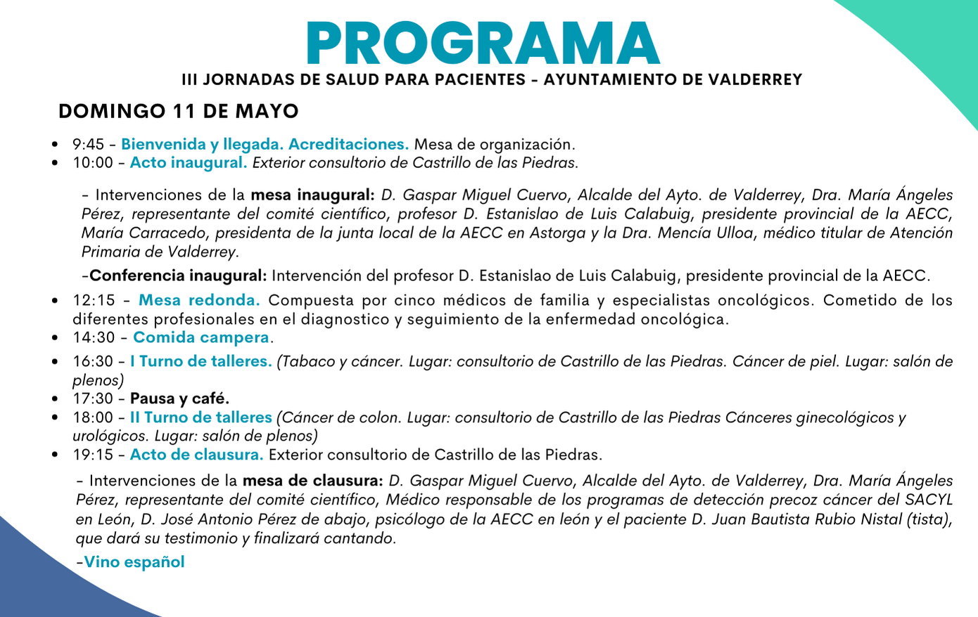 Programa de las jornadas. Programa de las jornadas.