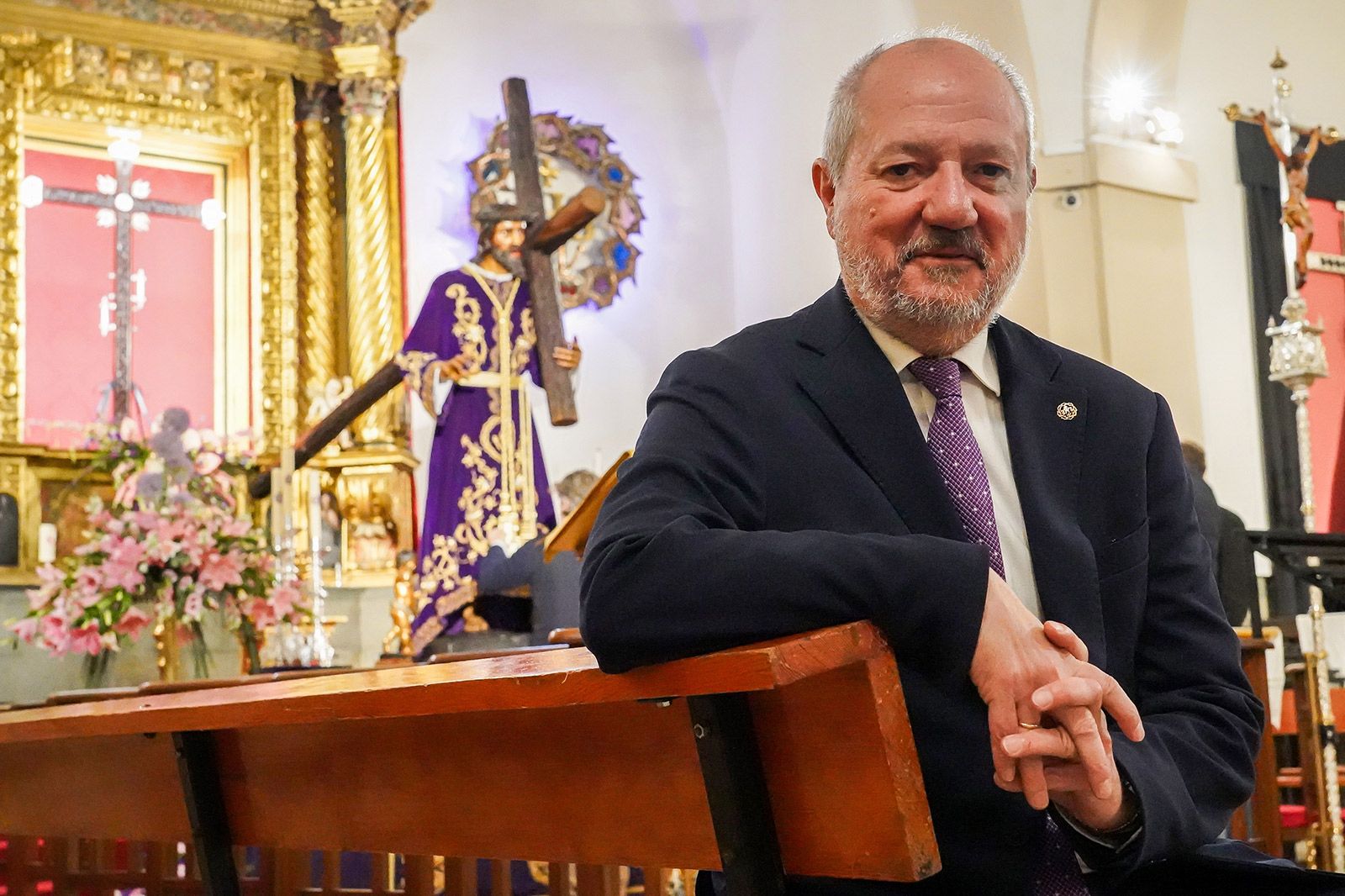 El abad de la Cofradía del Dulce Nombre de Jesús Nazareno, Ignacio Tejera. | CAMPILLO (ICAL) El abad de la Cofradía del Dulce Nombre de Jesús Nazareno, Ignacio Tejera. | CAMPILLO (ICAL)