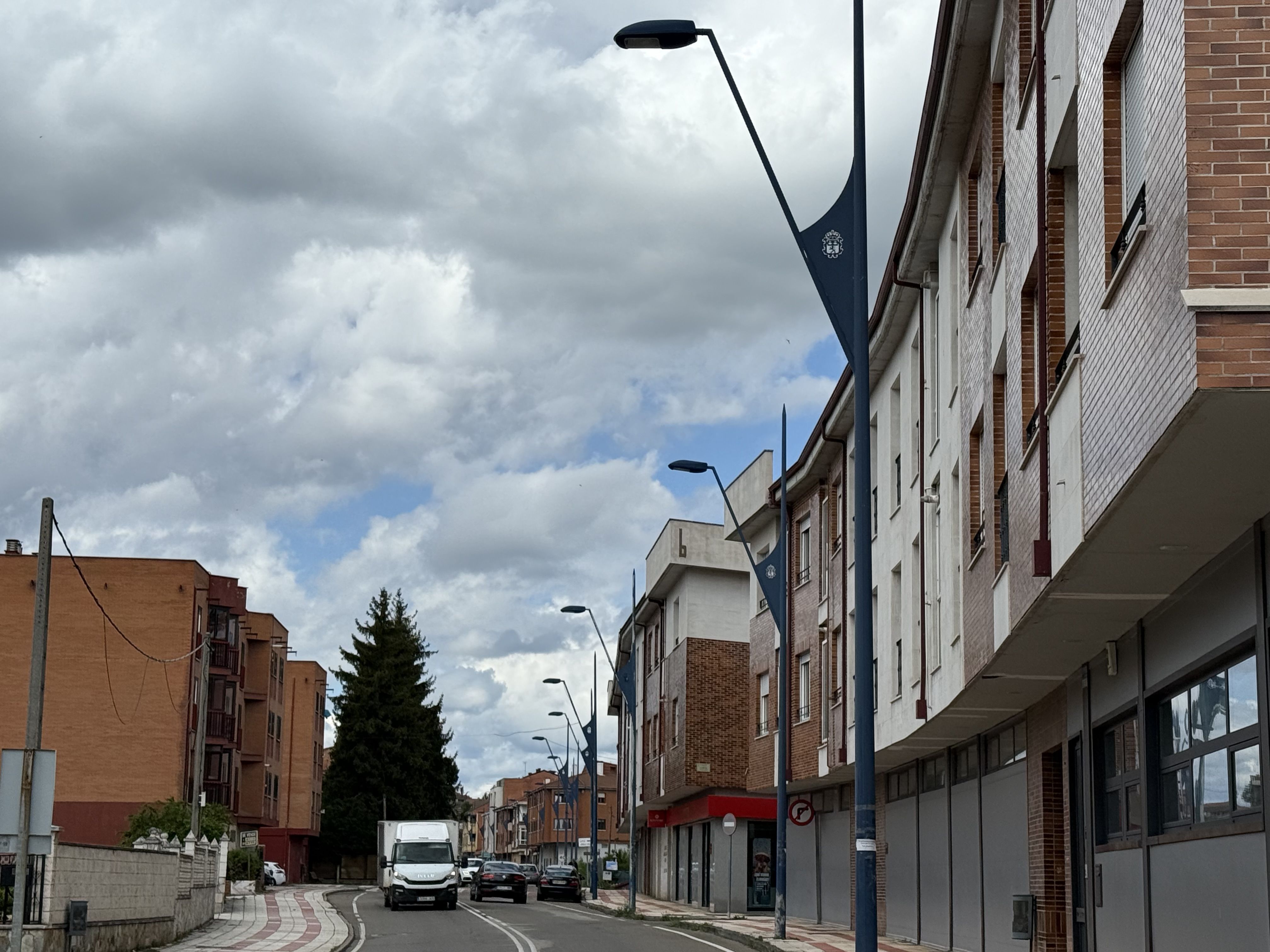 Farolas en San Andrés del Rabanedo.