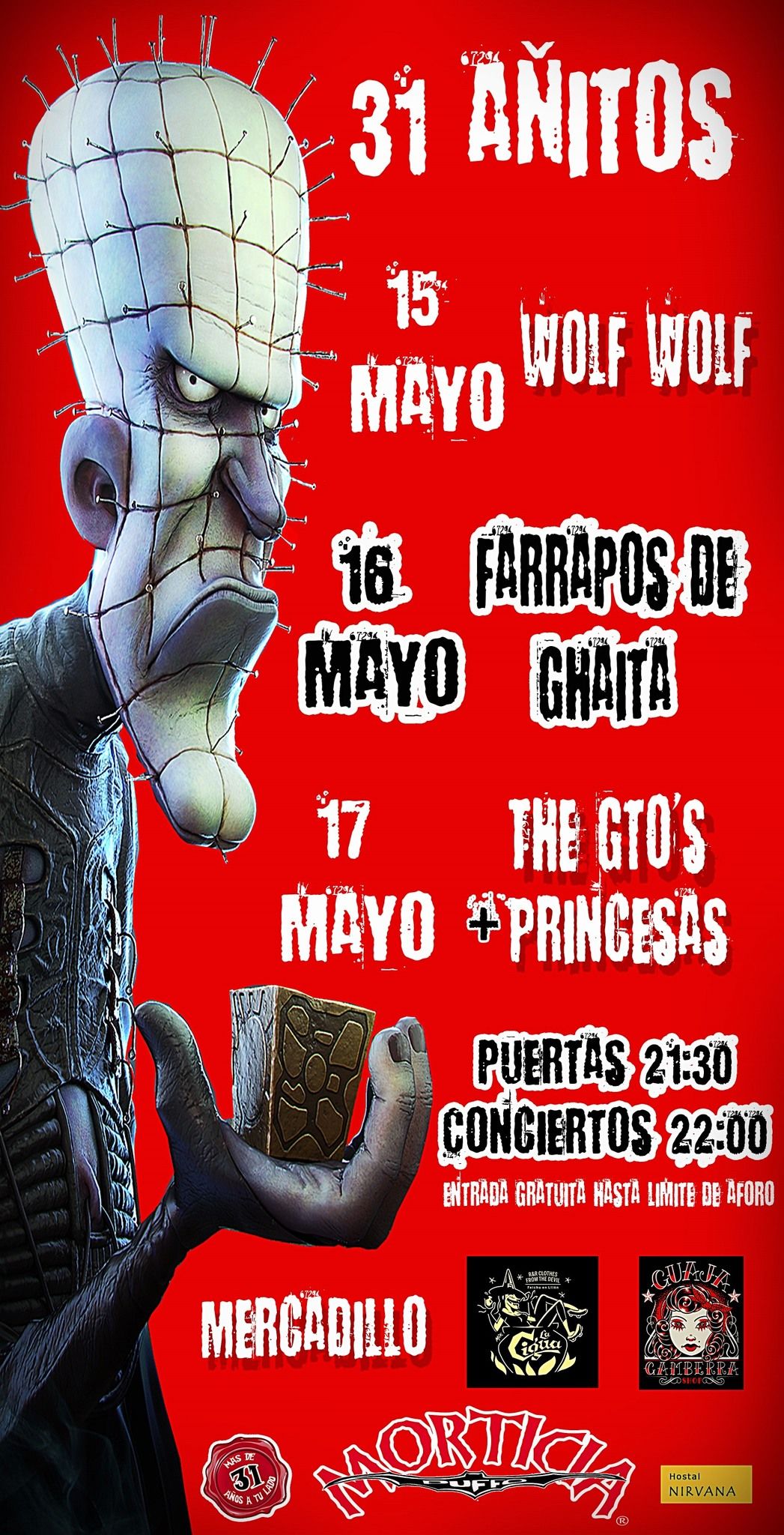 Cartel de los conciertos. 