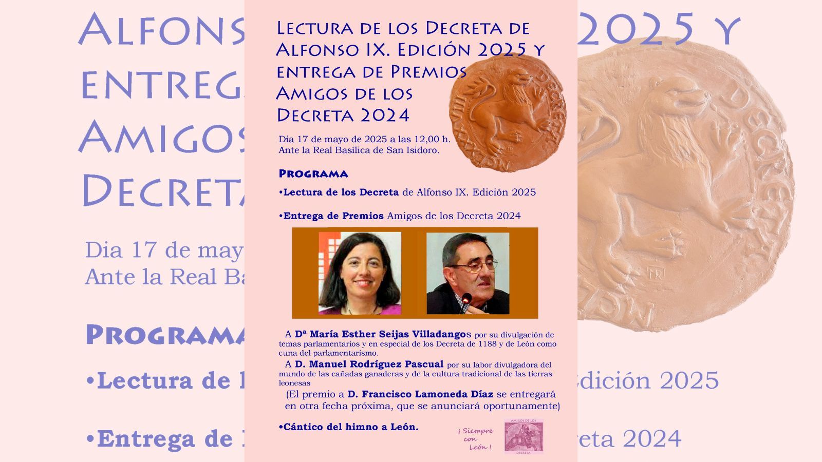 El cartel de la lectura de los Decreta.