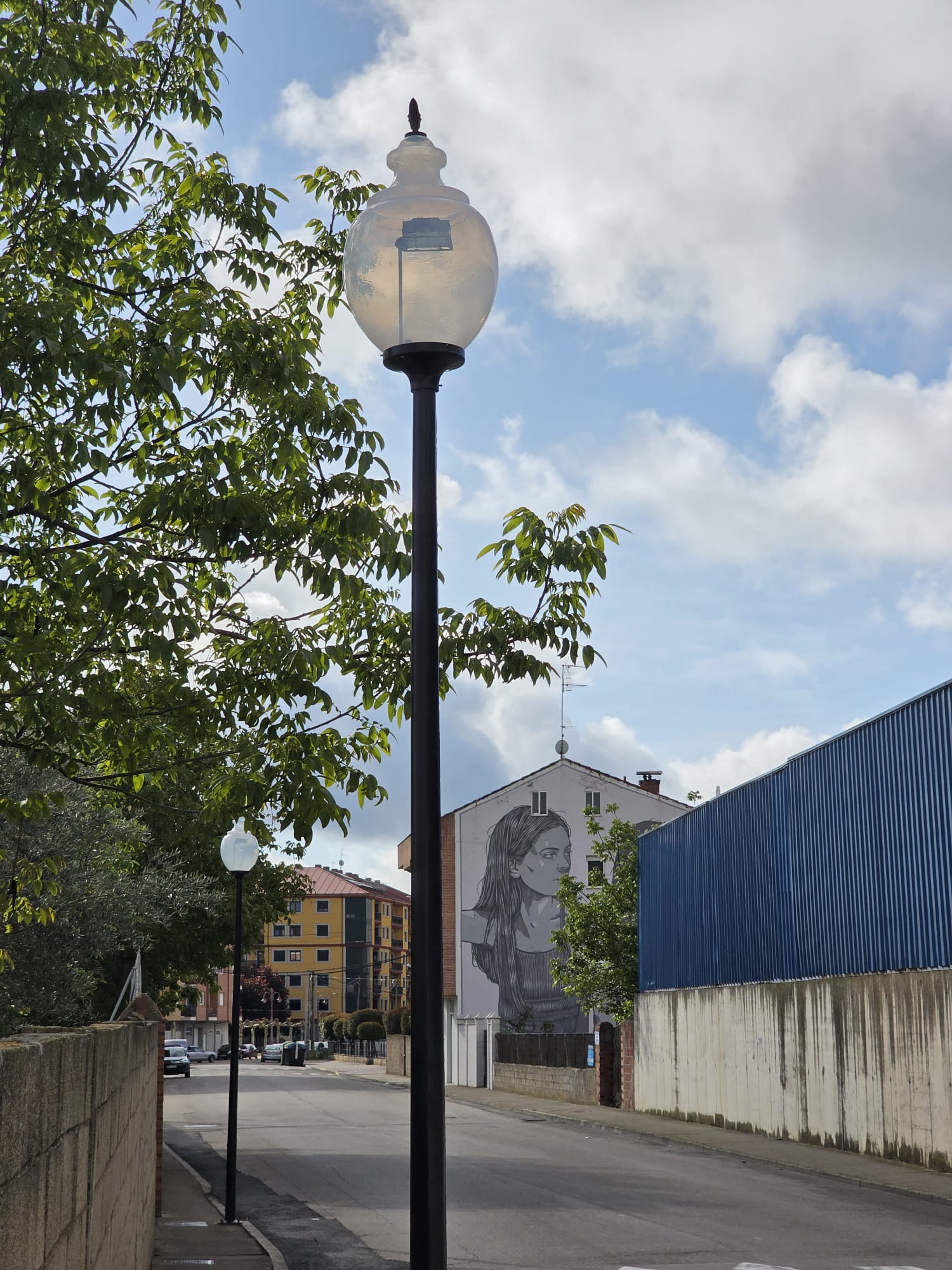 Nueva iluminación instalada en la calle Antonio Bordás. | L.N.C.
