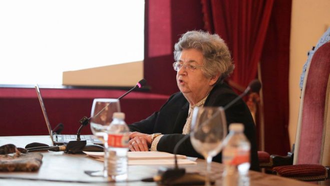 Ángela Franco Mata se encargó de ofrecer la conferencia 'Patrimonio leonés fuera de España' Ángela Franco Mata se encargó de ofrecer la conferencia 'Patrimonio leonés fuera de España'