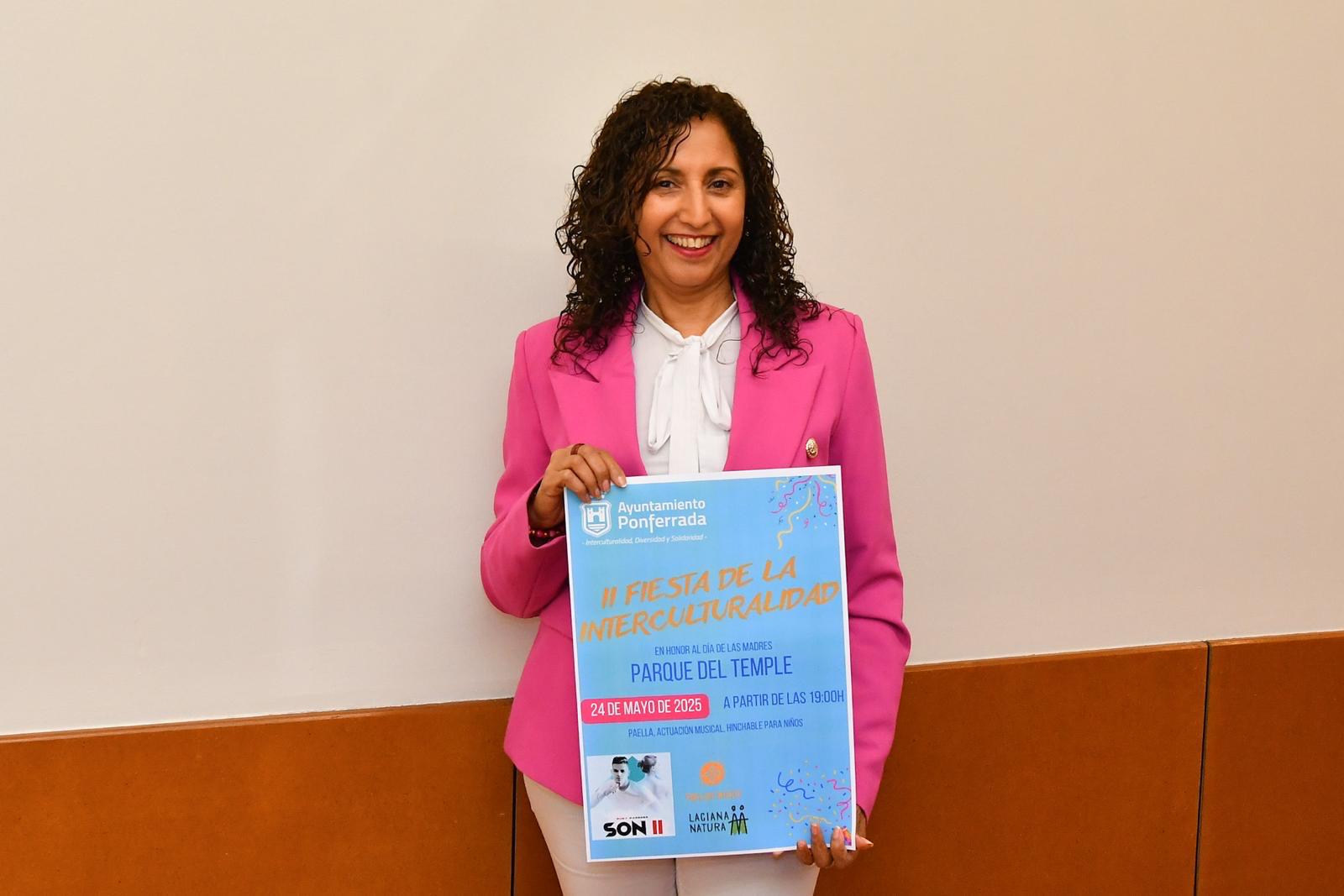 La concejala de Interculturalidad del Ayuntamiento de Ponferrada, Ivelisse Martínez. | L.N.C.