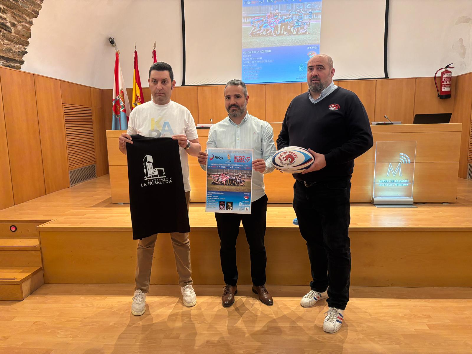 Presentación de la fanzone en el barrio de La Rosaleda. | JAVIER FERNÁNDEZ