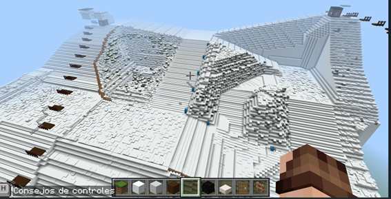 Detalle del Alto de Cebolledo recreado en Minecraft. |CEIP PUEBLA DE LILLO