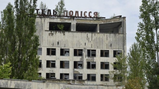 Edificio abandonado de Prípiat, en la zona de exlusión de Chernóbil.ELIO GARCÍA Edificio abandonado de Prípiat, en la zona de exlusión de Chernóbil.ELIO GARCÍA