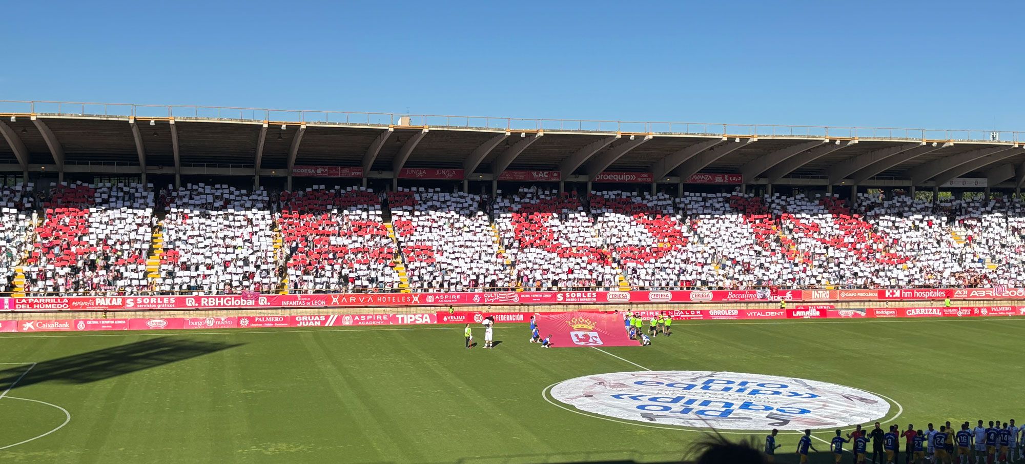 Mosaico en el Reino de León durante el choque ante el Andorra. | J.C.
