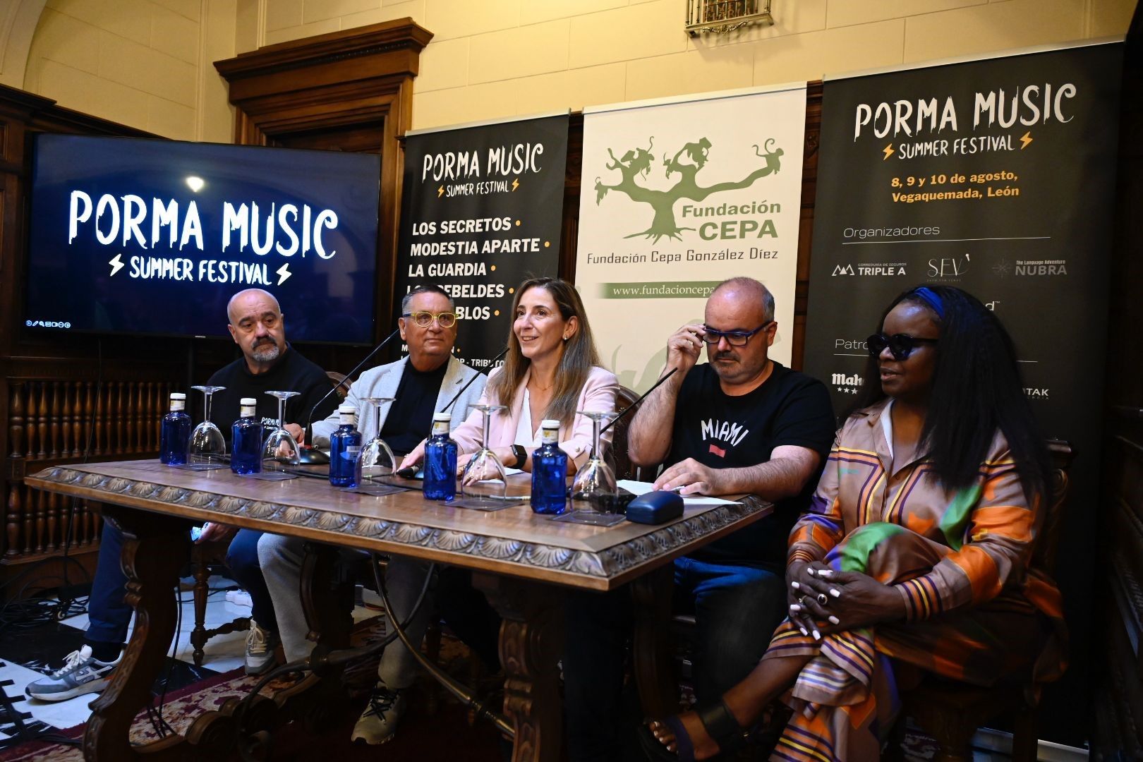 Una imagen de la presentación del I Porma Music Summer Festival en el Museo de la Emigración Leonesa. | SAÚL ARÉN