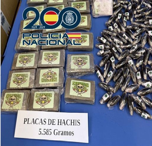 Parte de lo interceptado a los detenidos. 