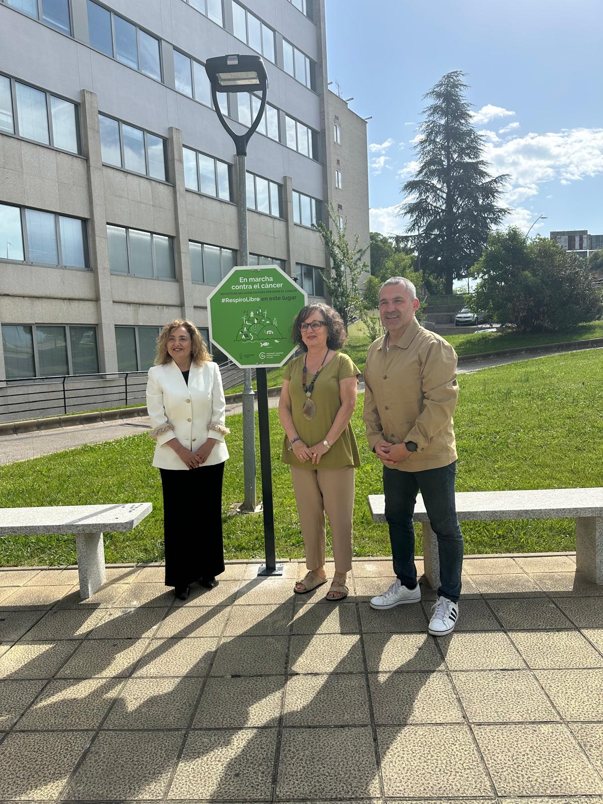 Espacio sin humos en el campus de Ponferrada.