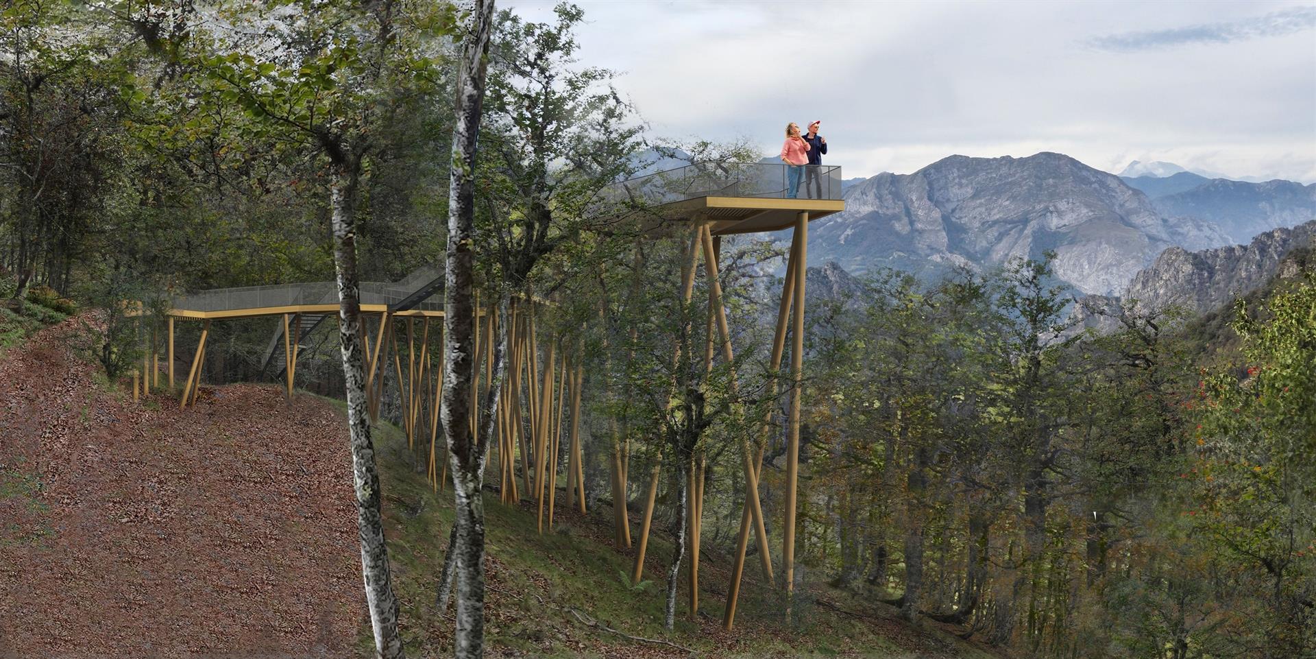 Imagen prevista de cómo será el Mirador de Riega del Hoyo. |  JCYL
