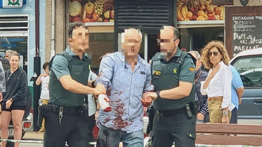 Momento de la detención del presunto asesino por parte de la Guardia Civil.