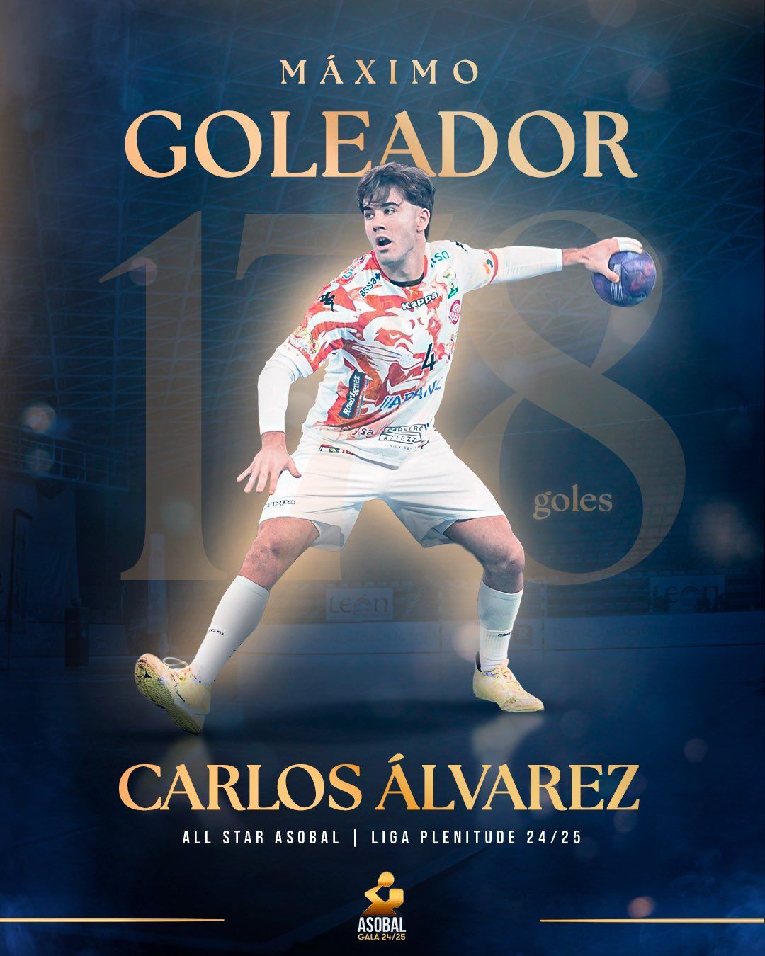 Carlos Álvarez, máximo goleador de la Asobal. | ASOBAL