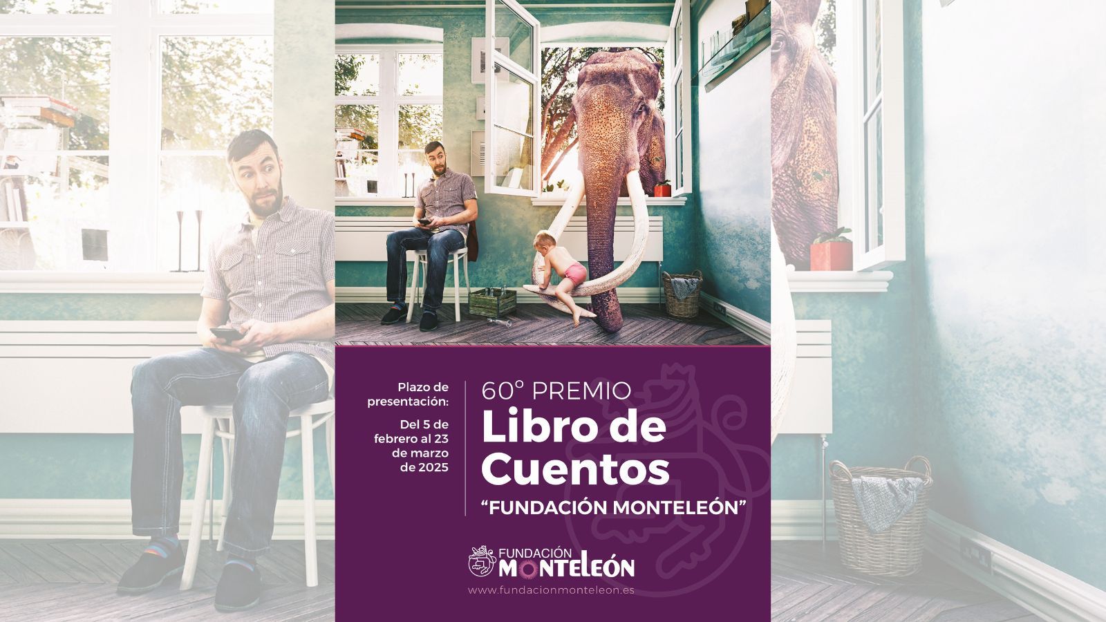 El cartel del 60º concurso de Libro de Cuentos 'Fundación MonteLeón'.