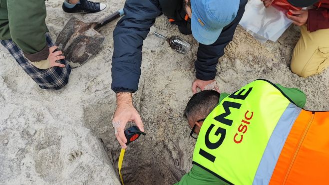 Trabajo de campo en zonas de playa en la Ría de Vigo, España, para identificar áreas prometedoras de depósitos aluviales mediante estudios geológicos, llevado a cabo por el IGME CSIC. | ISMC Trabajo de campo en zonas de playa en la Ría de Vigo, España, para identificar áreas prometedoras de depósitos aluviales mediante estudios geológicos, llevado a cabo por el IGME CSIC. | ISMC