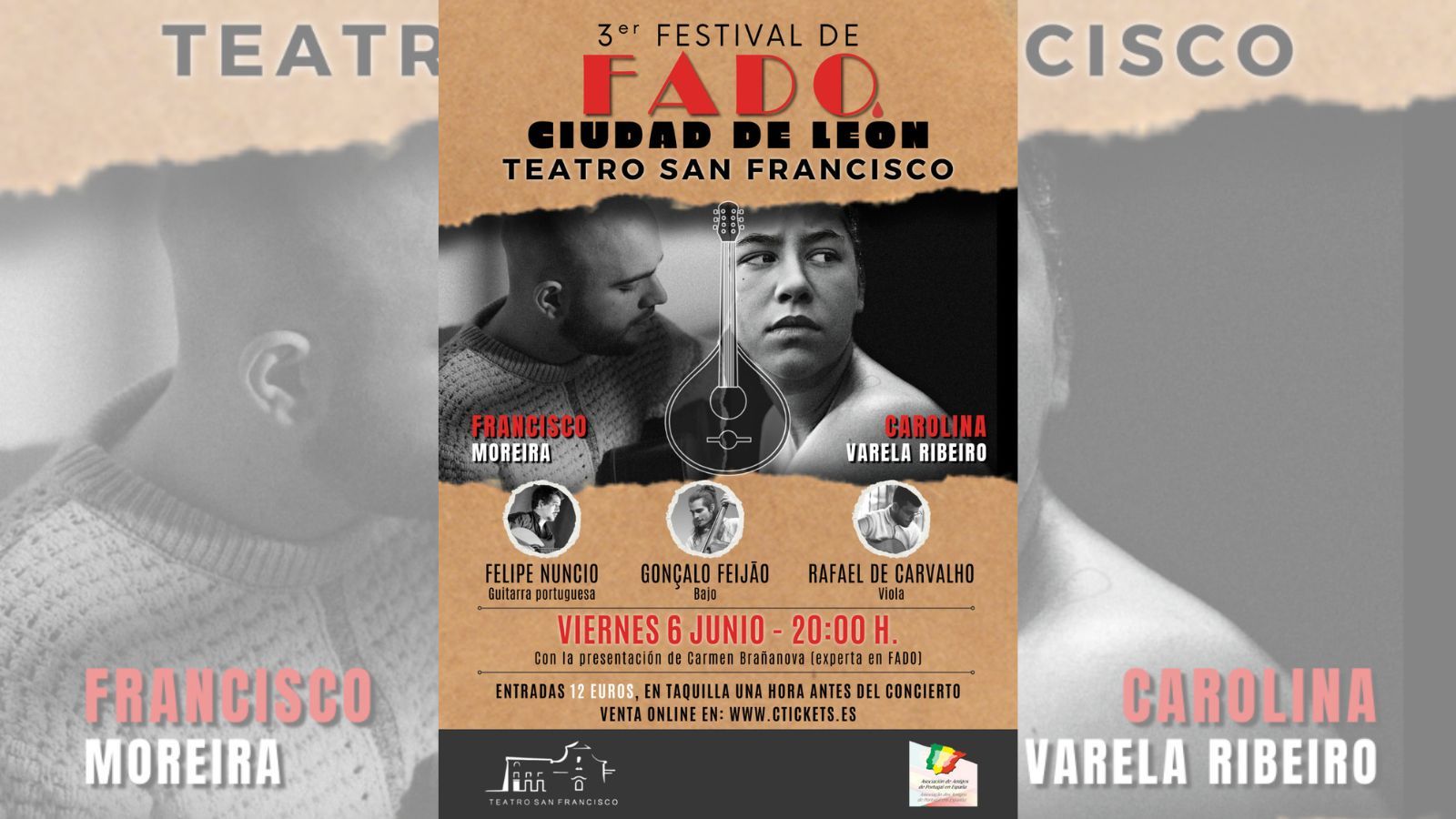 El cartel del III Festival de Fados 'Ciudad de León'.