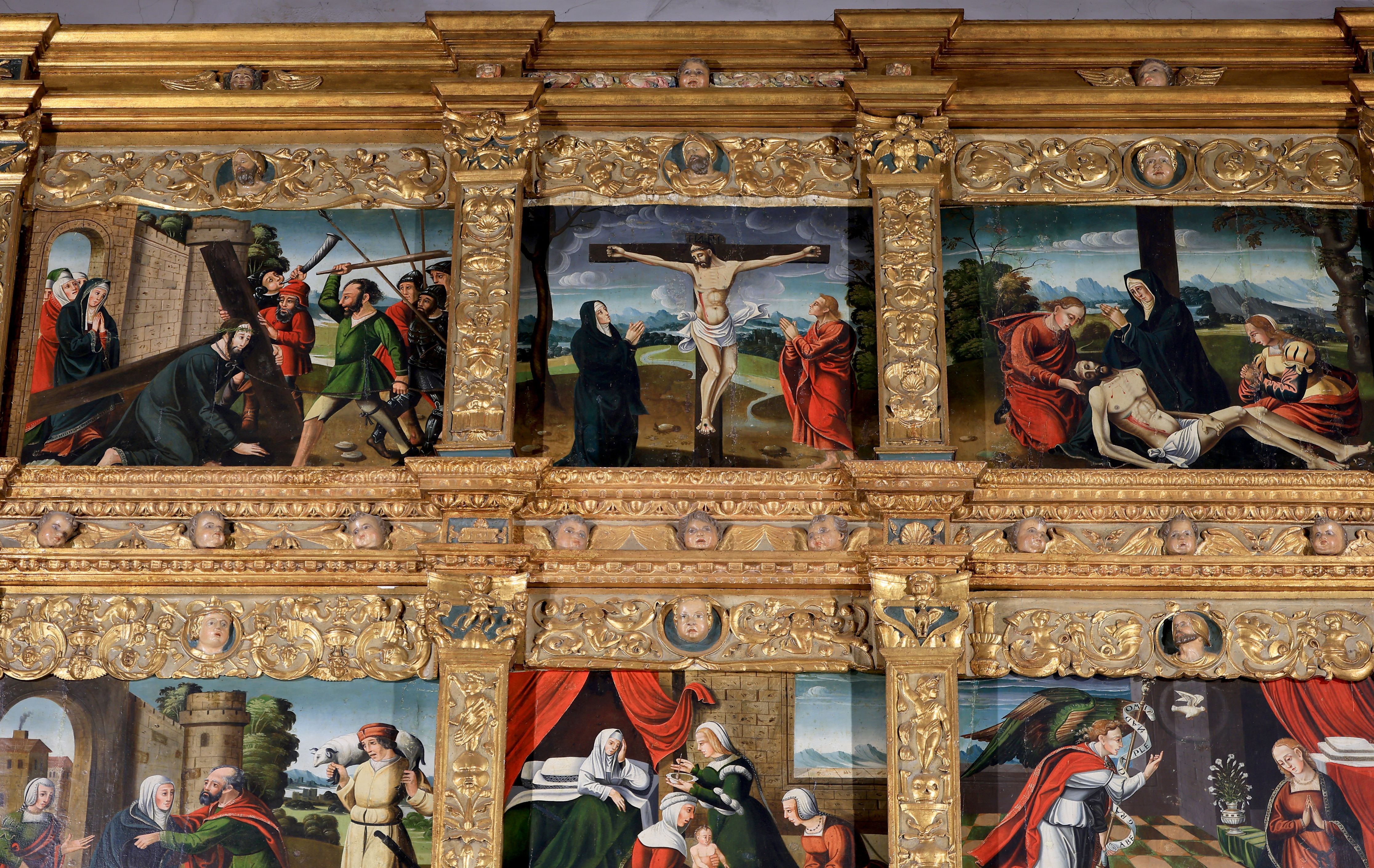 En la imagen, retablo de Nuestra Señora de los Ángeles, en la Iglesia de Cristo Rey de Cistierna. | L.N.C.