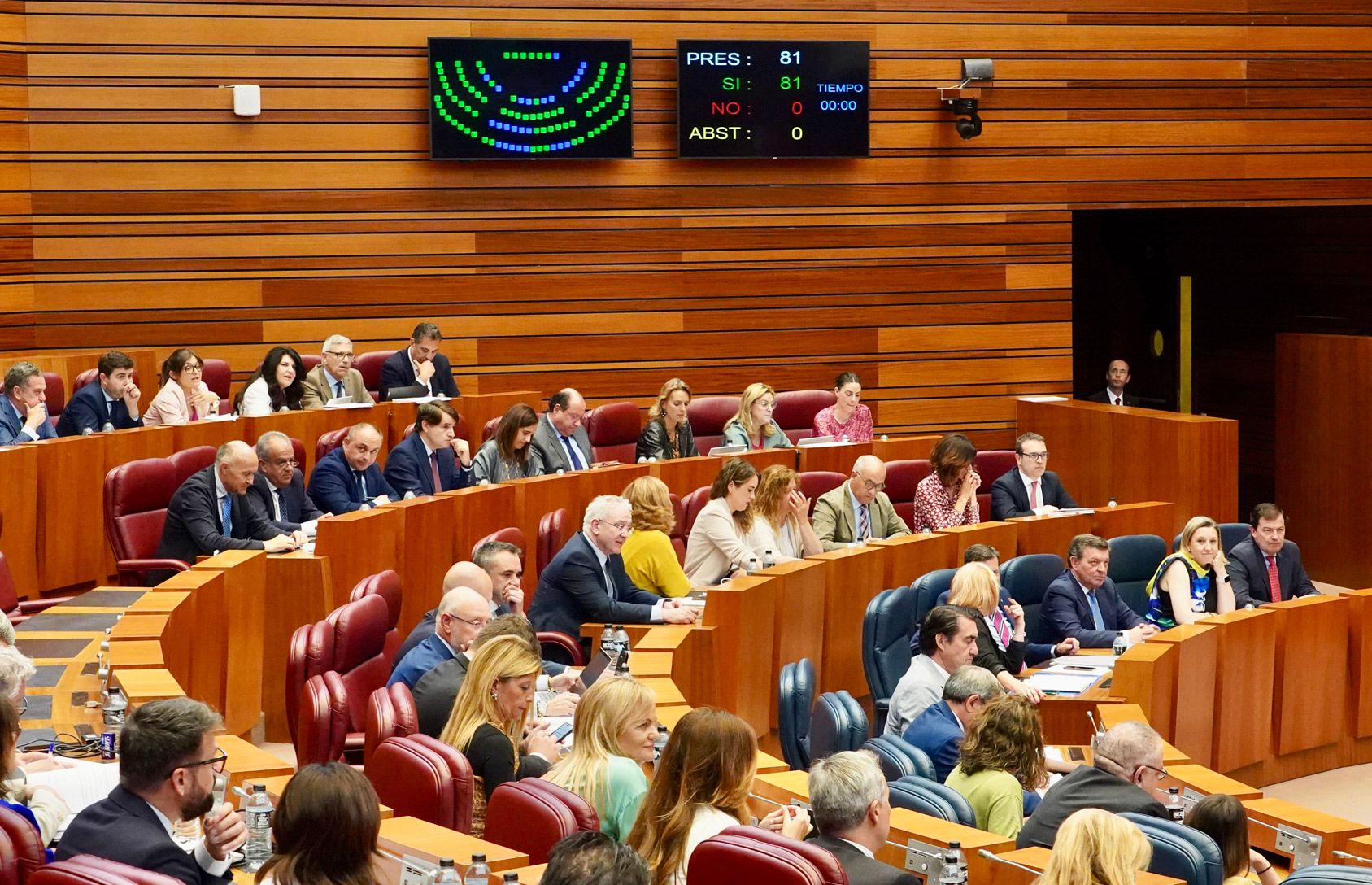 Un instante de la votación en las Cortes de la propuesta. | ICAL