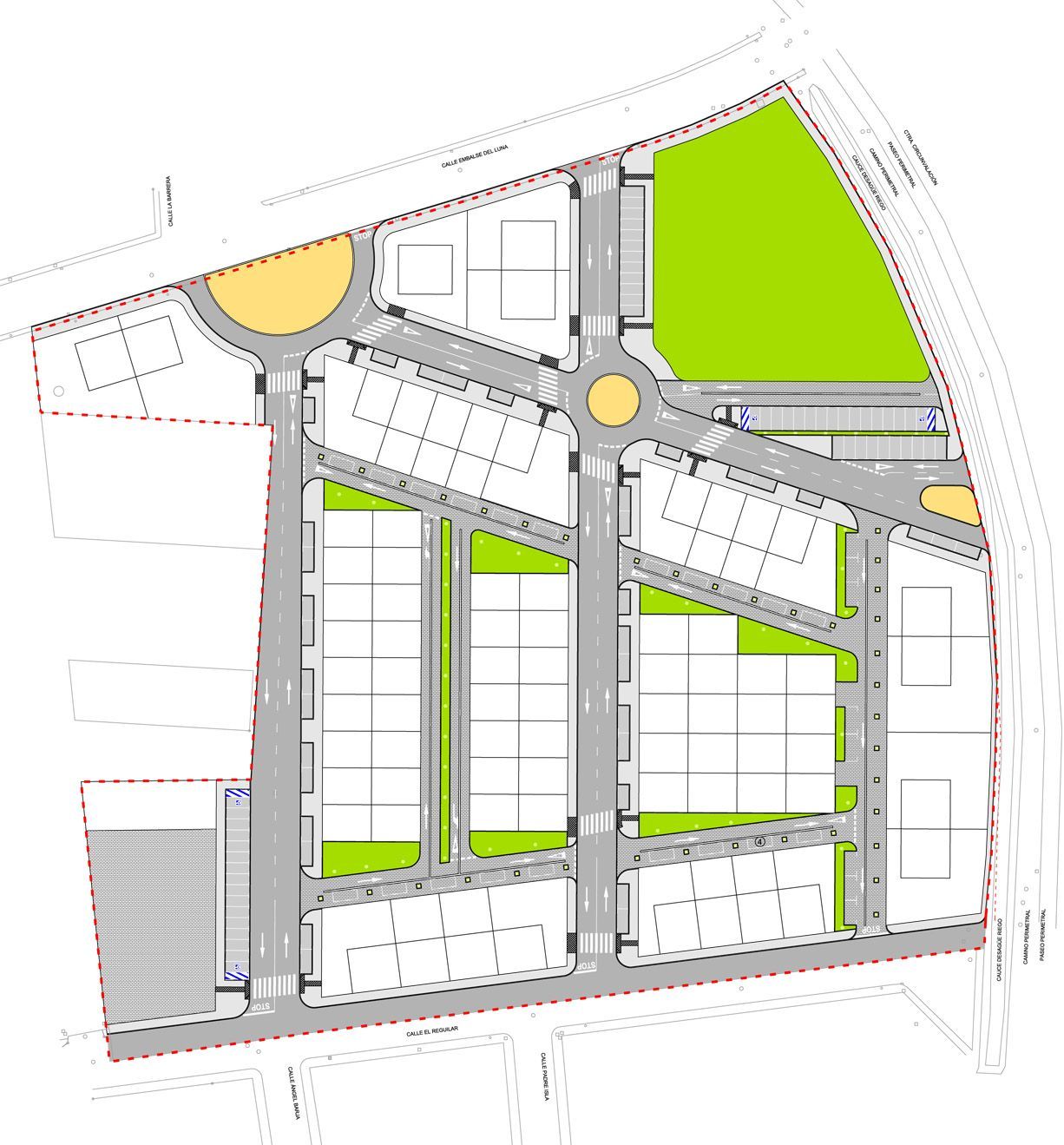 Plano del proyecto de la urbanización que se realizará. | L.N.C.