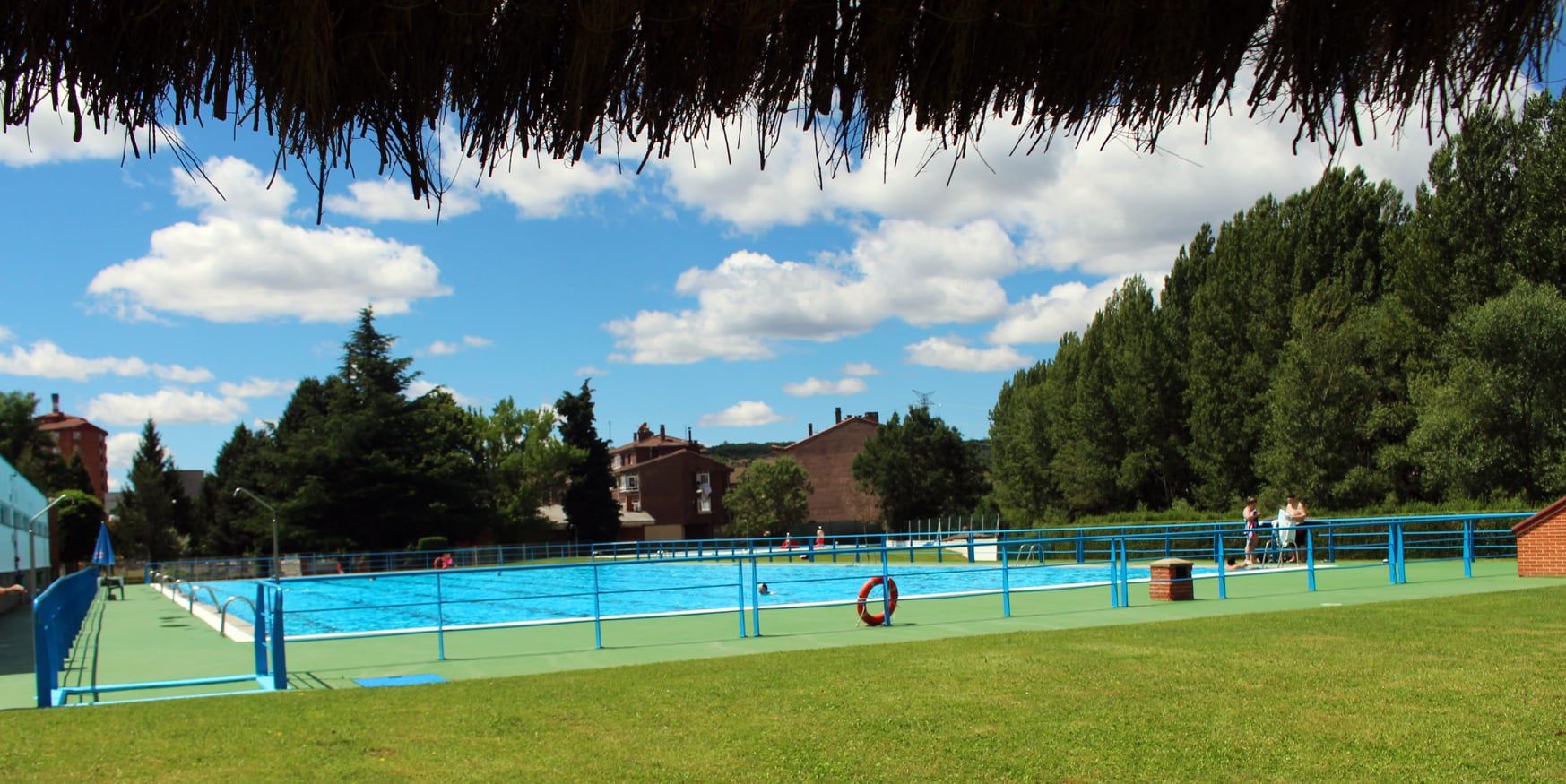 Zonas de baño para niños y adultos, sombrillas de brezo en el césped y zonas verdes para tomar el sol. Zonas de baño para niños y adultos, sombrillas de brezo en el césped y zonas verdes para tomar el sol.