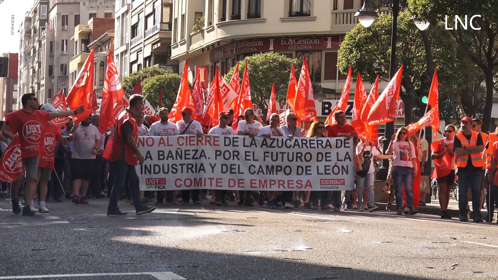 Manifestacion cierre de la Azucarera en León