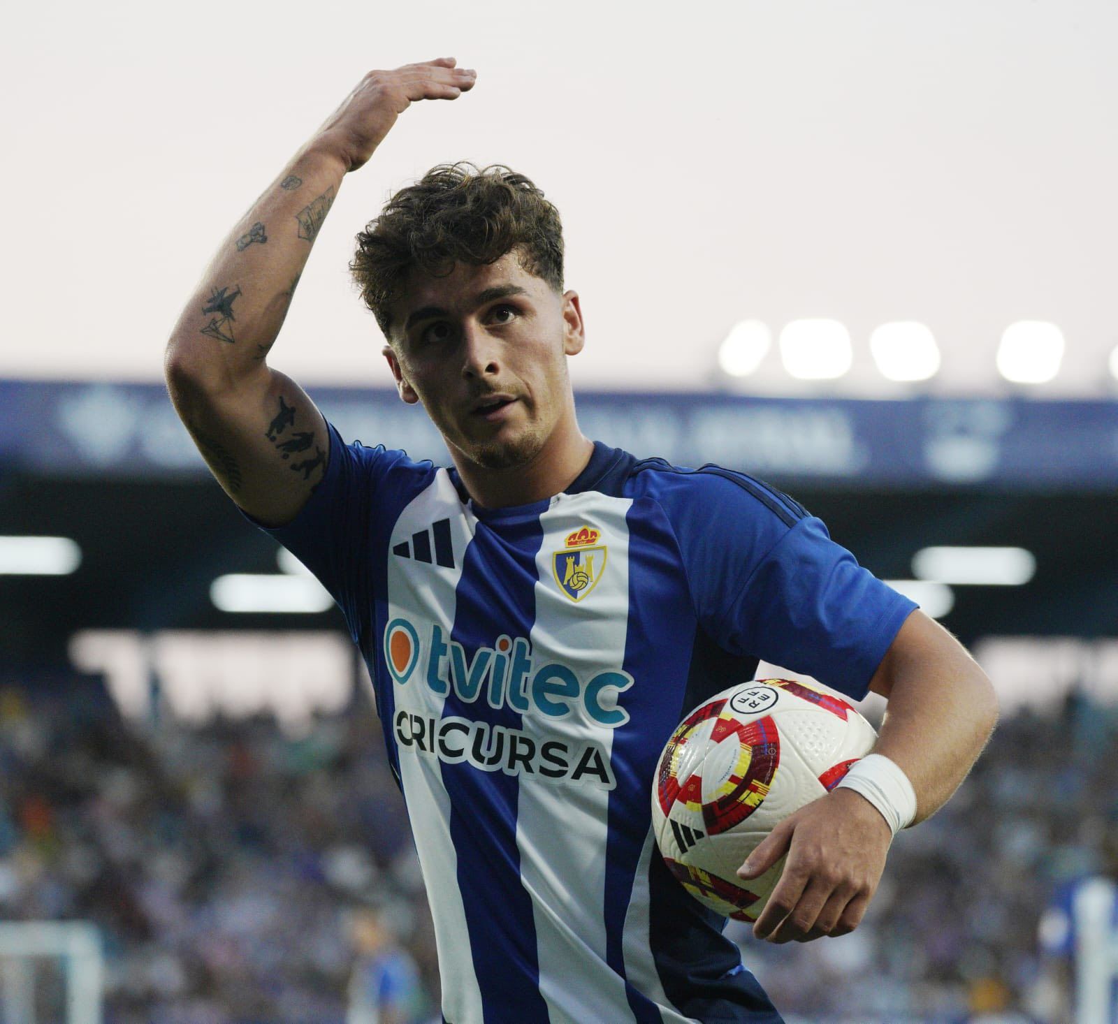 Yeray dio las dos asistencias esta temporada en los dos goles de la Ponferradina al Andorra. PONFERRADINA