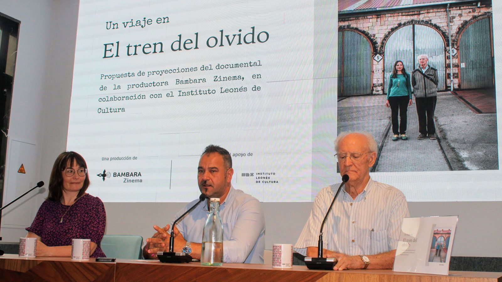Un instante de la presentación de la proyecciones de 'El tren del olvido' que el ILC ha programado en la provincia. | L.N.C