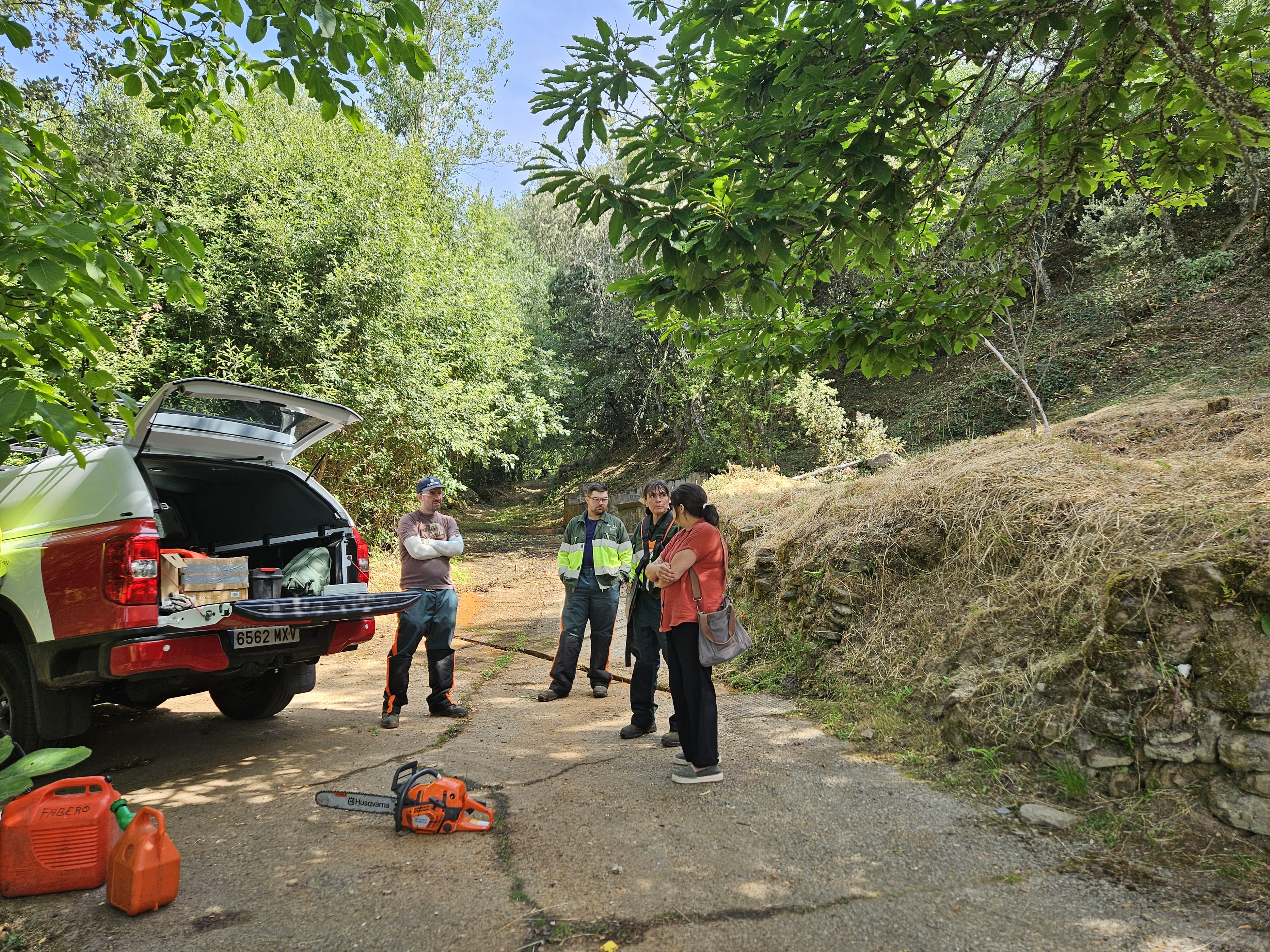 Inicio de los trabajos de prevención de incendios en Langre.