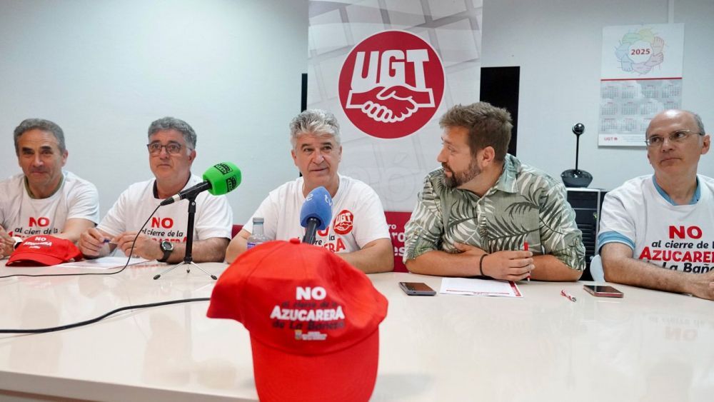 Los representantes de UGT-Fica durante una rueda de prensa. | CAMPILLO (ICAL)